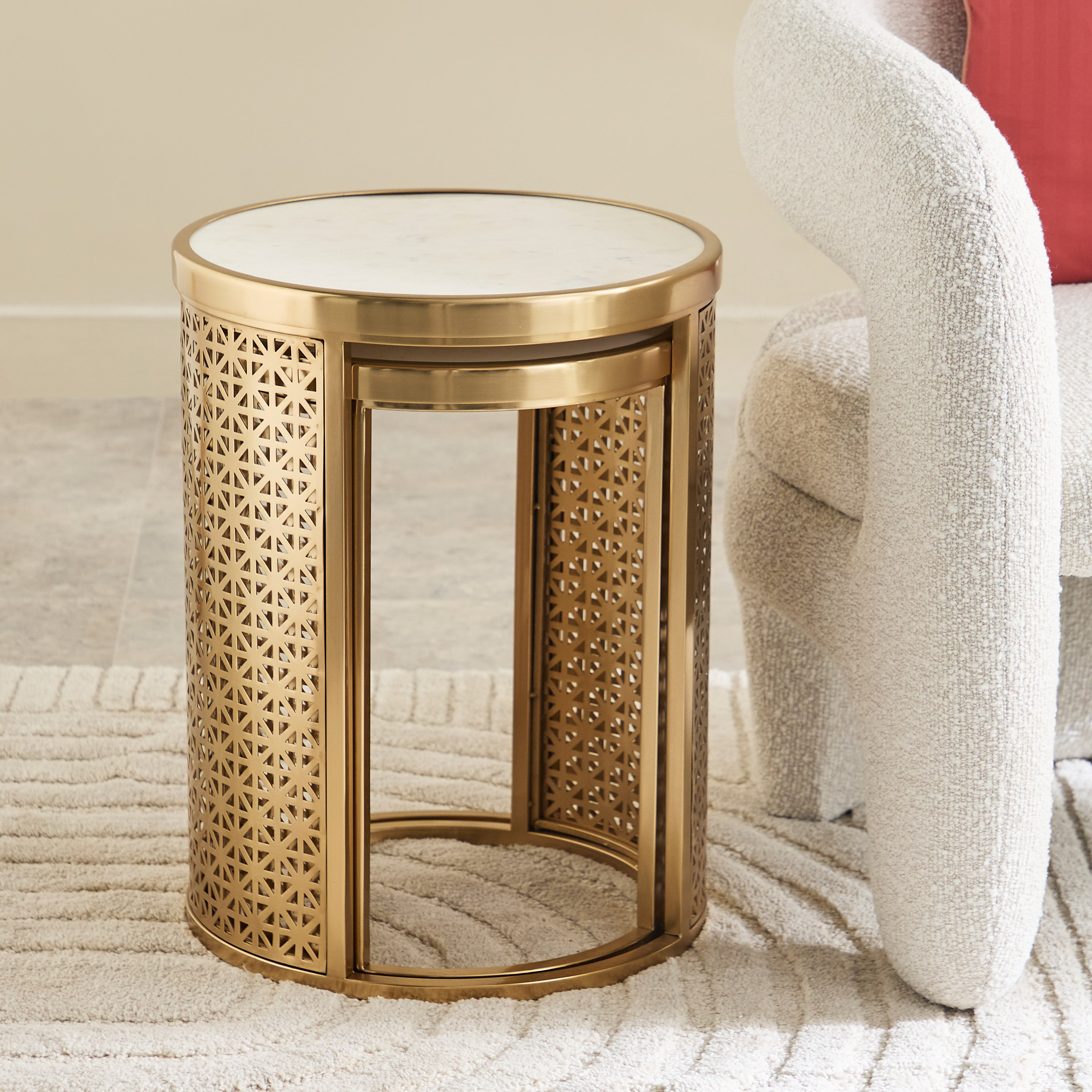 Cavon Jiksa Genuine Marble Top Nest of Tables - Set of 2-hbxfurniture-livingroom-nestingtables-image-3