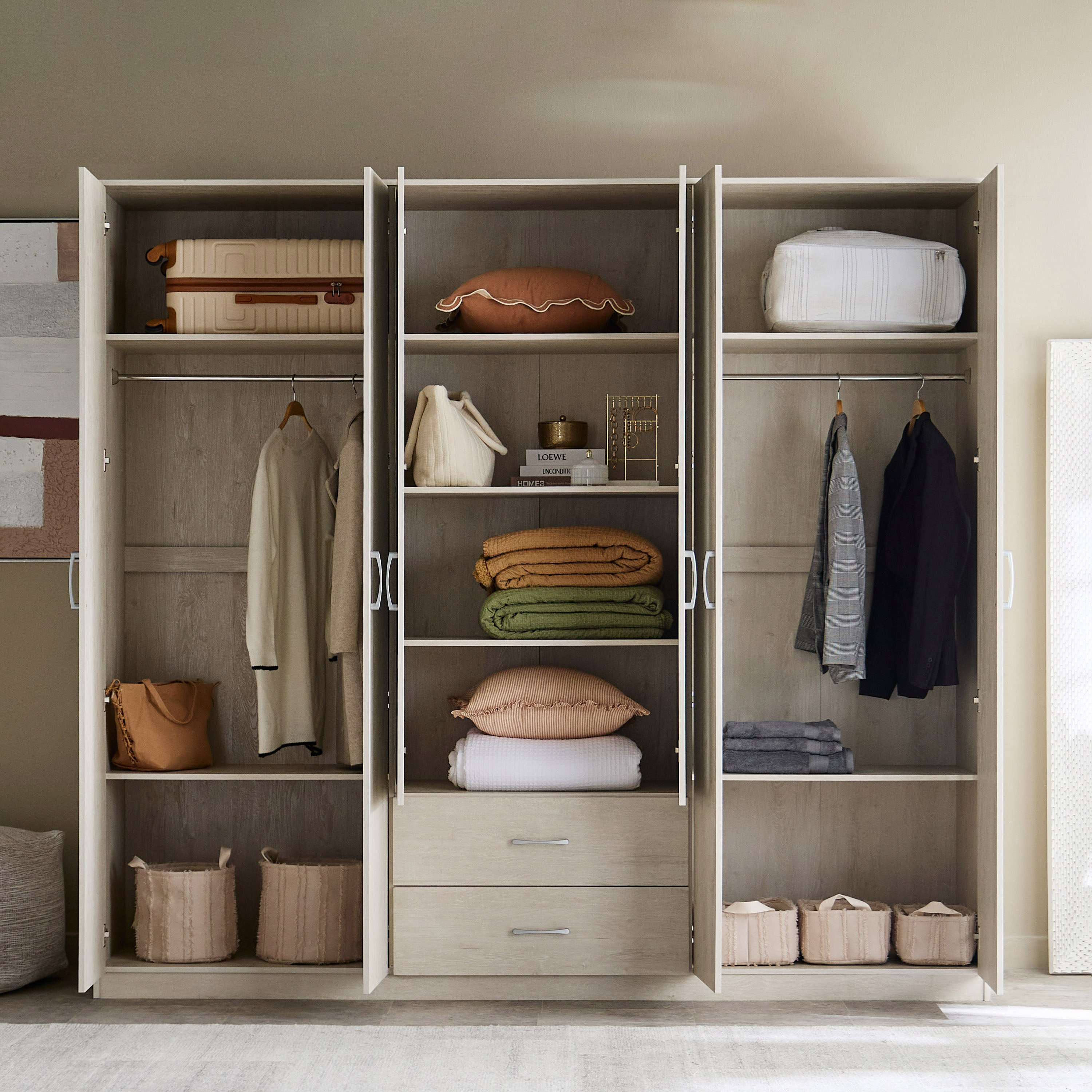 خزانة ملابس 6 أبواب مع درجين ومرايا - جرانبي من موڤو-hbxfurniture-wardrobes-image-3