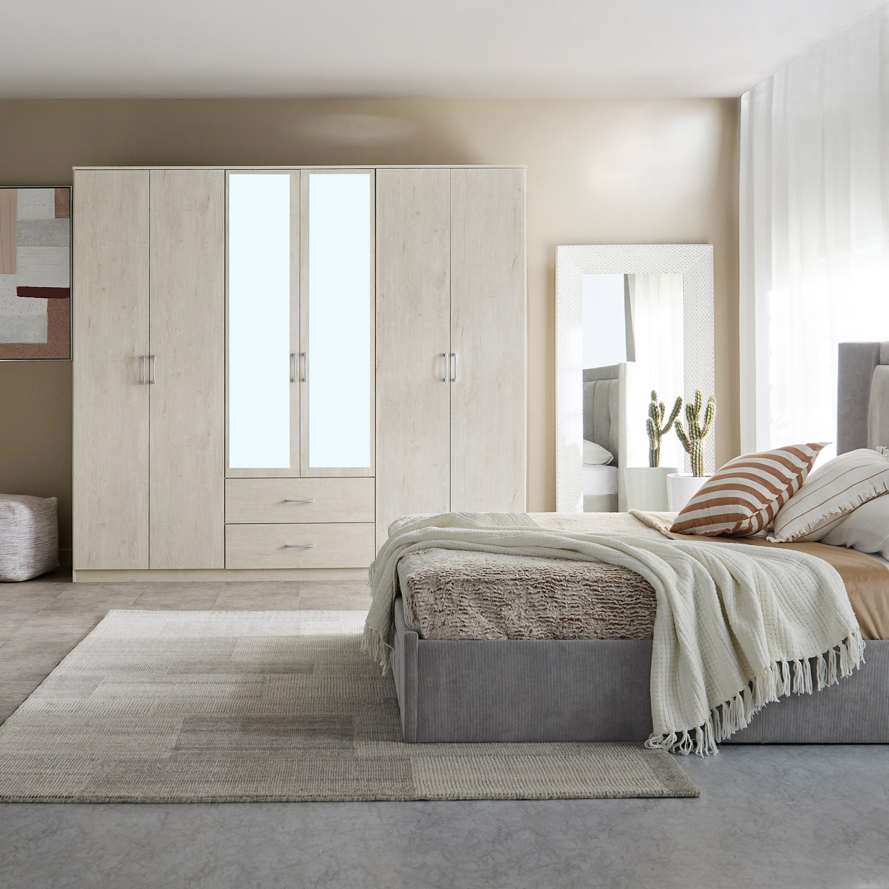 خزانة ملابس 6 أبواب مع درجين ومرايا - جرانبي من موڤو-hbxfurniture-wardrobes-image-9