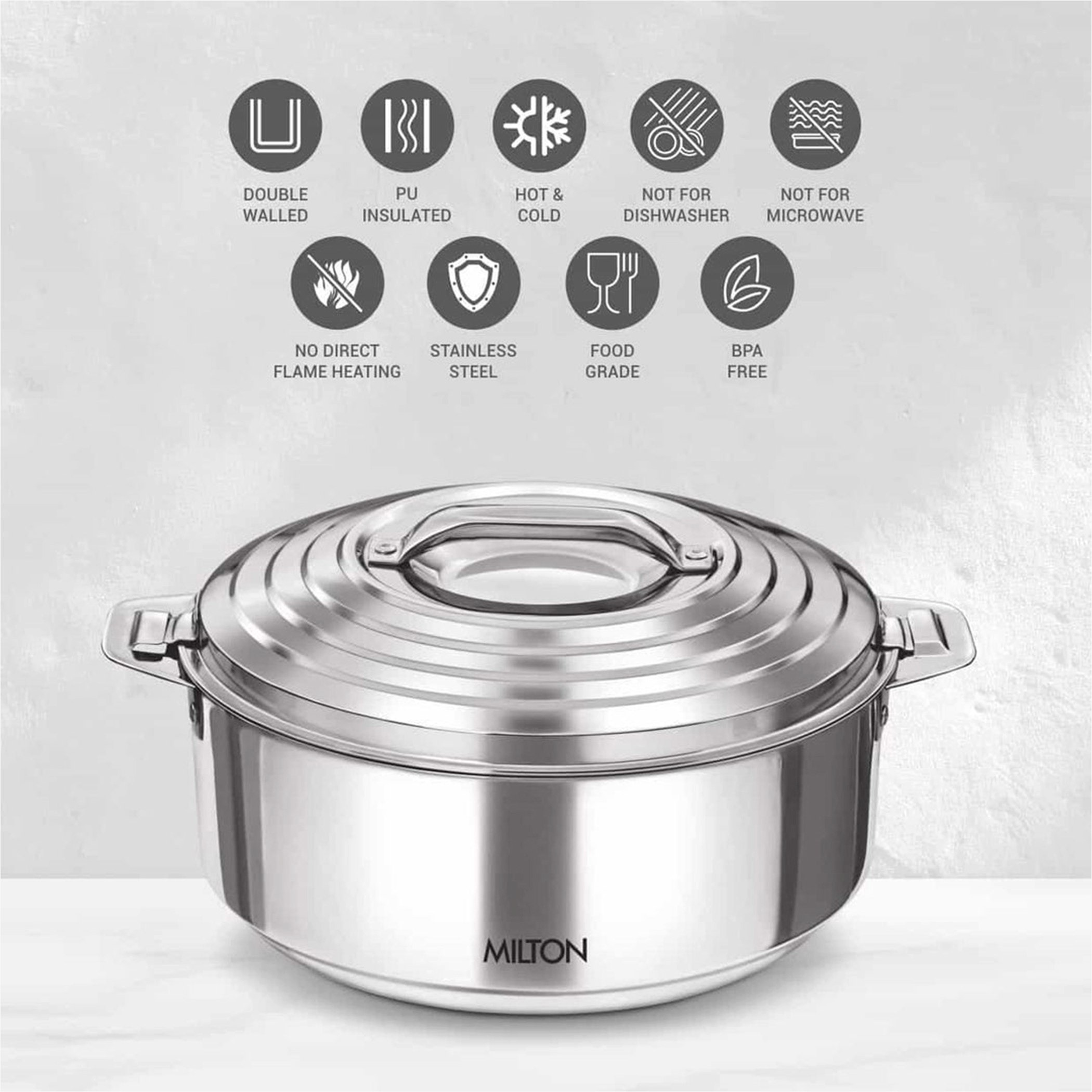 كسرولة ستانليس ستيل من جالاكسيا - 4.6 لتر-hbxdecorandfurnishings-tabletop-serveware-image-4