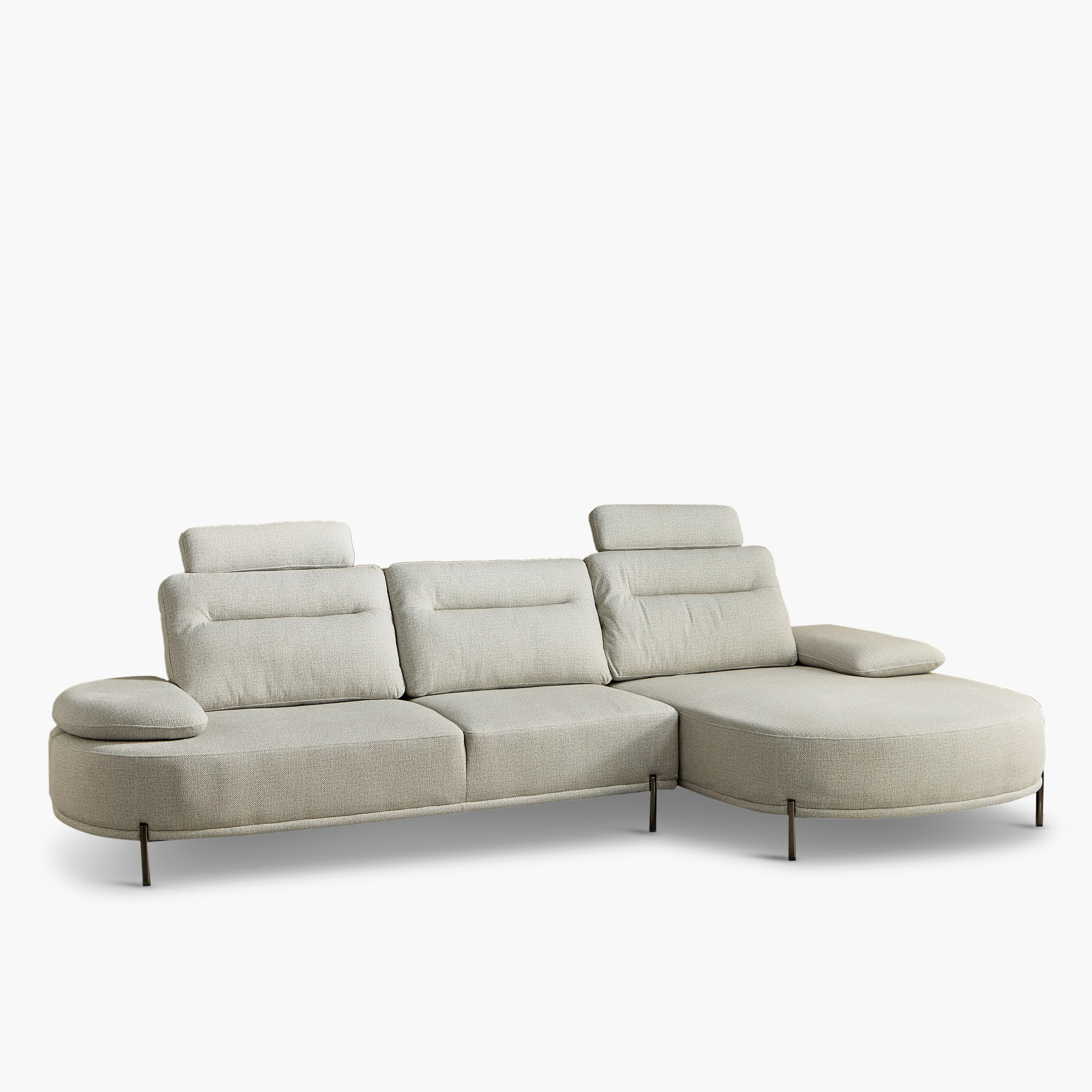 كنبة ركنية يمين 4 مقاعد قماش مع مساند رأس وظهر وذراعين قابلة للتعديل من تريانا-hbxlivingroom-sofasandarmchairs-cornersofas-image-12