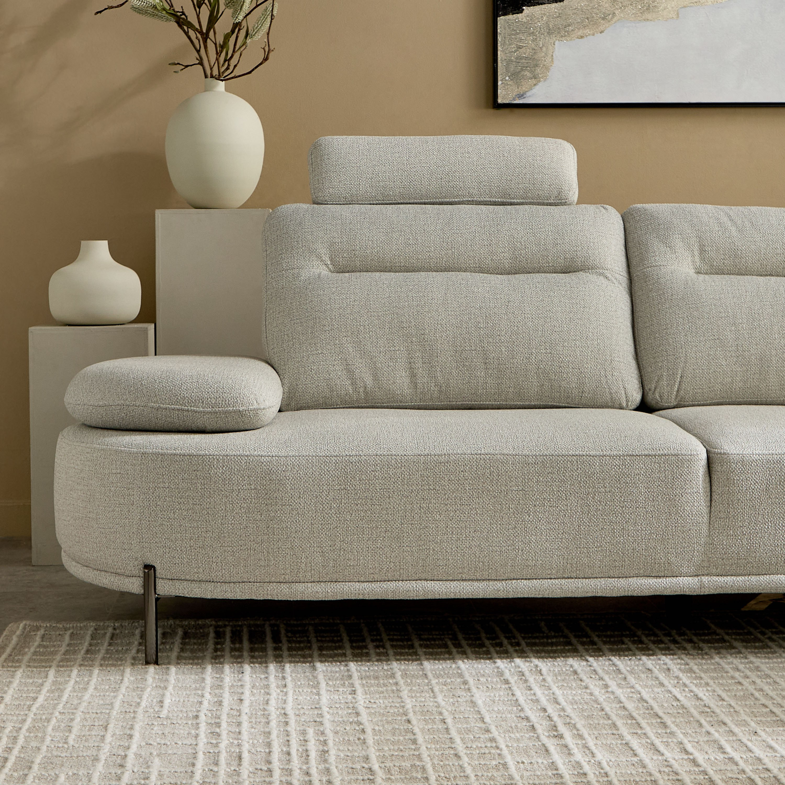 كنبة ركنية يمين 4 مقاعد قماش مع مساند رأس وظهر وذراعين قابلة للتعديل من تريانا-hbxlivingroom-sofasandarmchairs-cornersofas-image-4