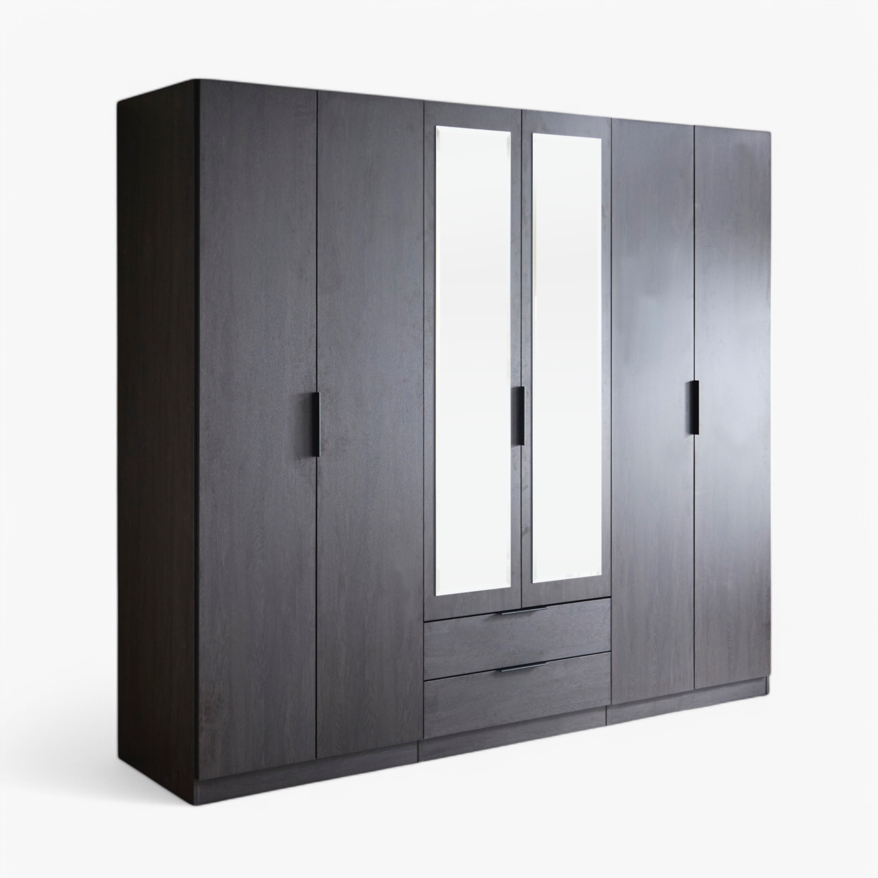Veneto 6-Door Wardrobe with 2 Drawers and Mirrors-hbxfurniture-wardrobes-image-11