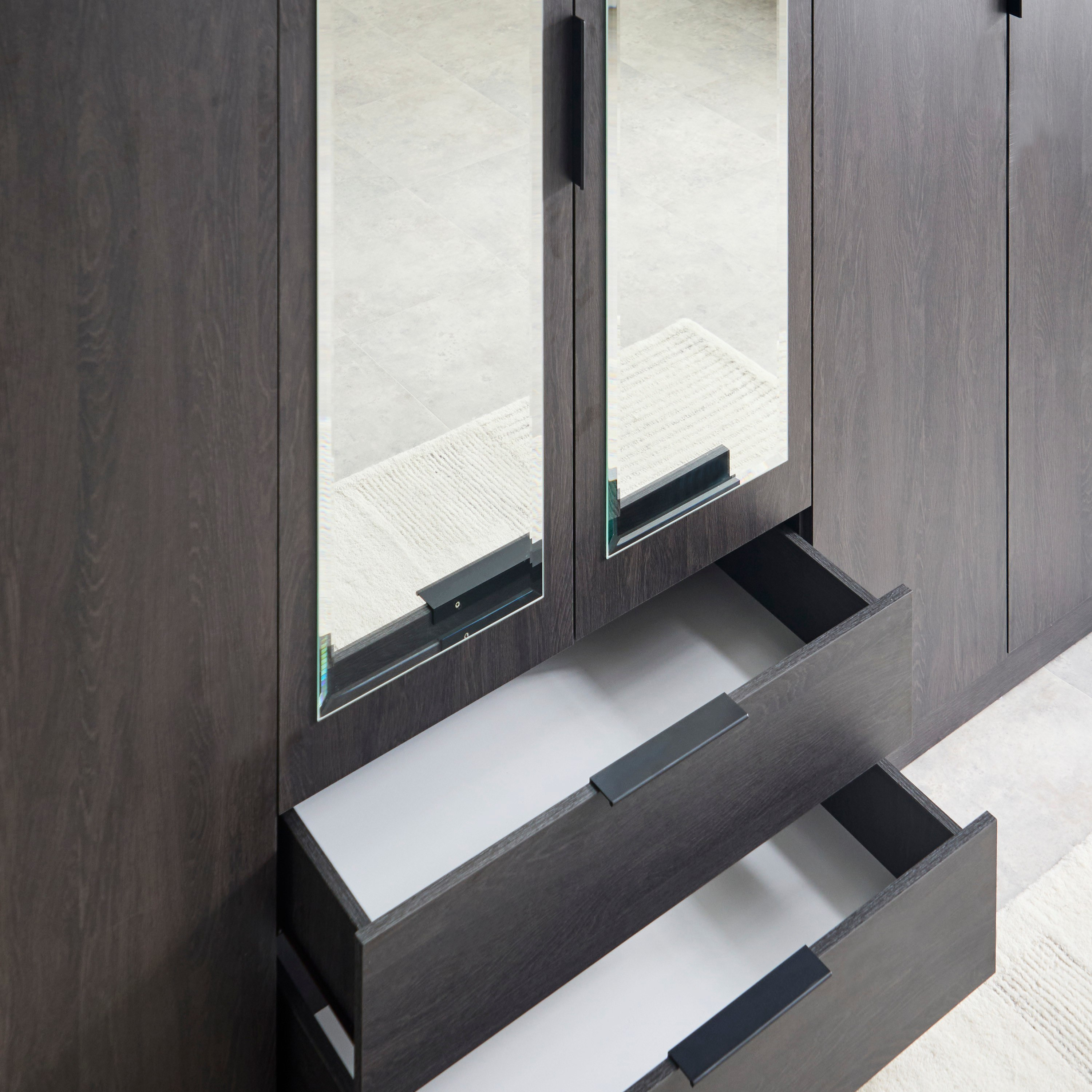 Veneto 6-Door Wardrobe with 2 Drawers and Mirrors-hbxfurniture-wardrobes-image-4