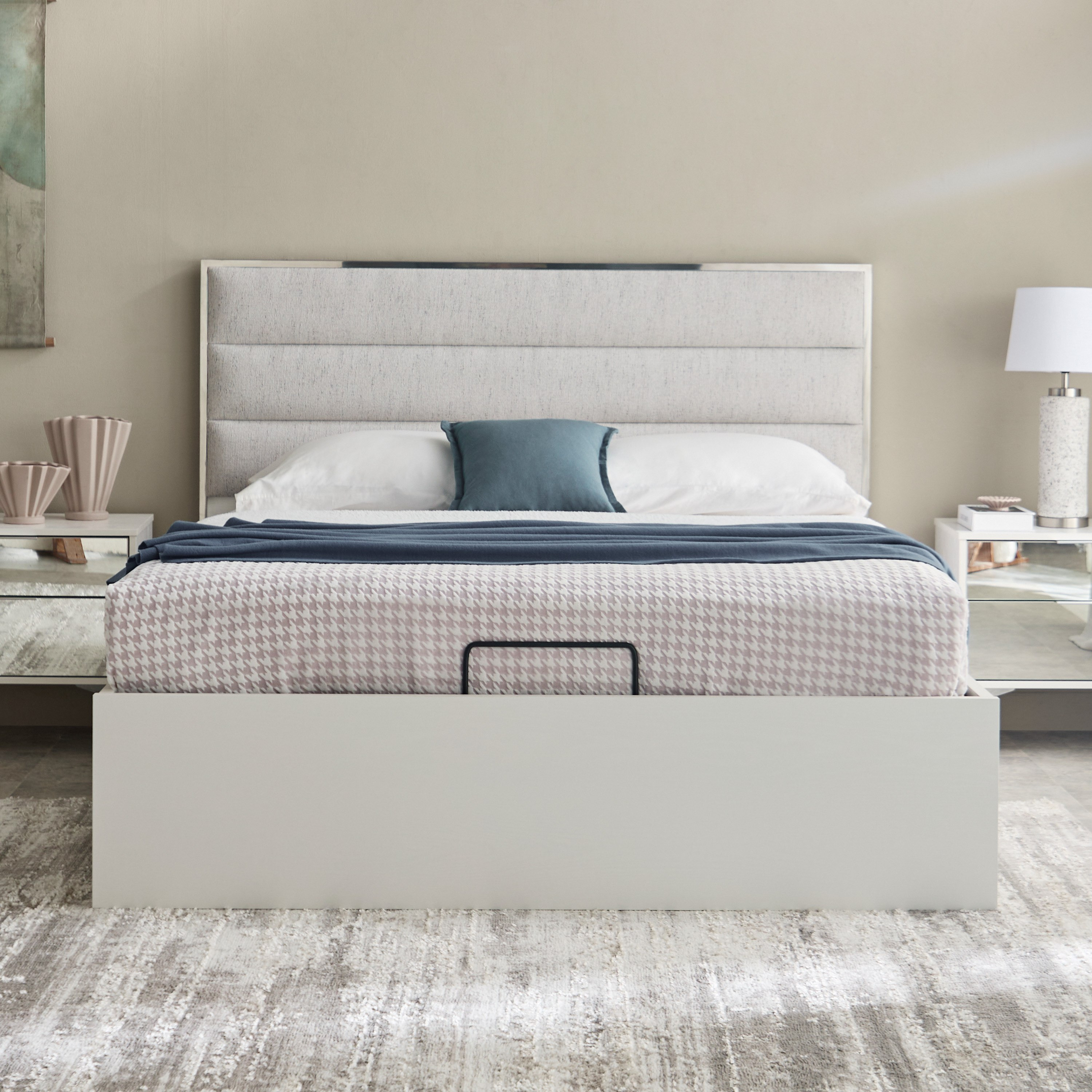 Veneto Hydraulic Storage Queen Bed - 160x200 cm-hbxbedroom-bedsandbedsets-beds-queen-image-2