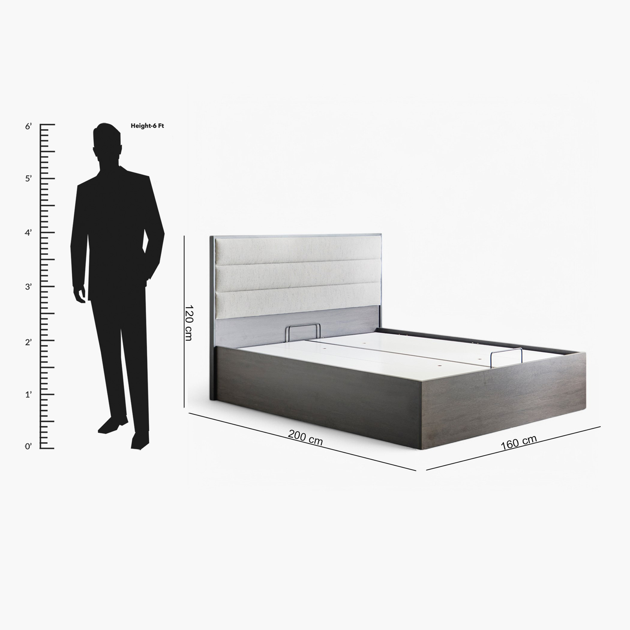 Veneto Hydraulic Storage Queen Bed - 160x200 cm-hbxbedroom-bedsandbedsets-beds-queen-image-12
