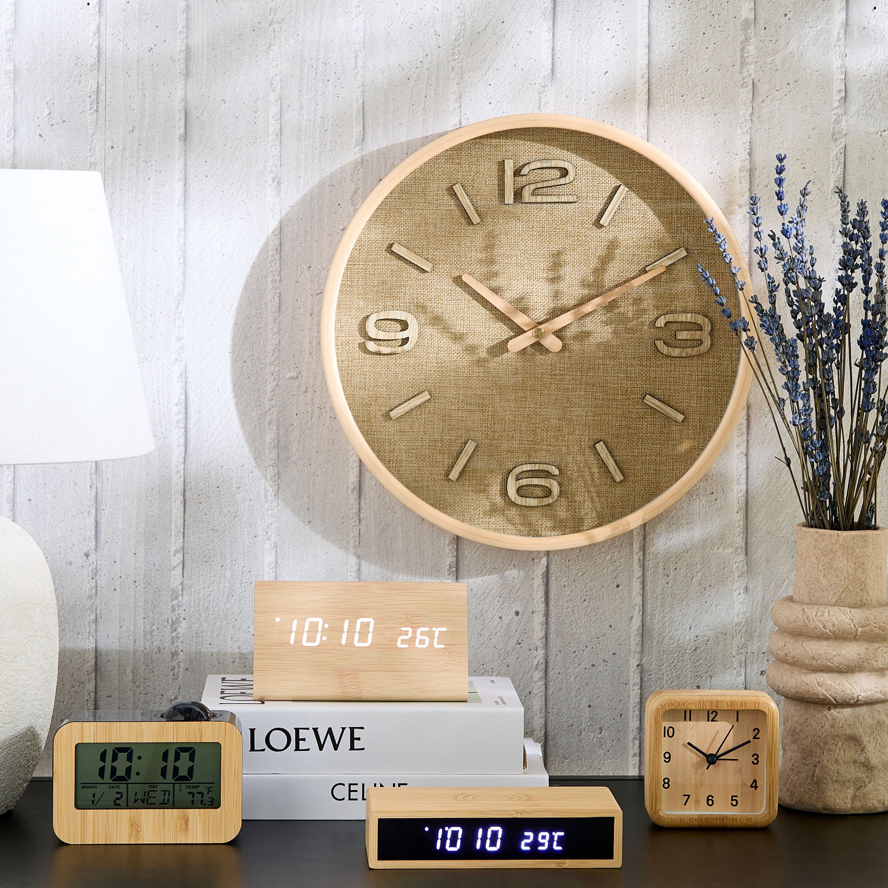 ساعة إل إي دي مع منبه تقويم مرآة ومقياس حرارة من إسبيري  - 19.4x4.2x9.8 سم-hbxhomeware-hbxdecorandfurnishings-image-4