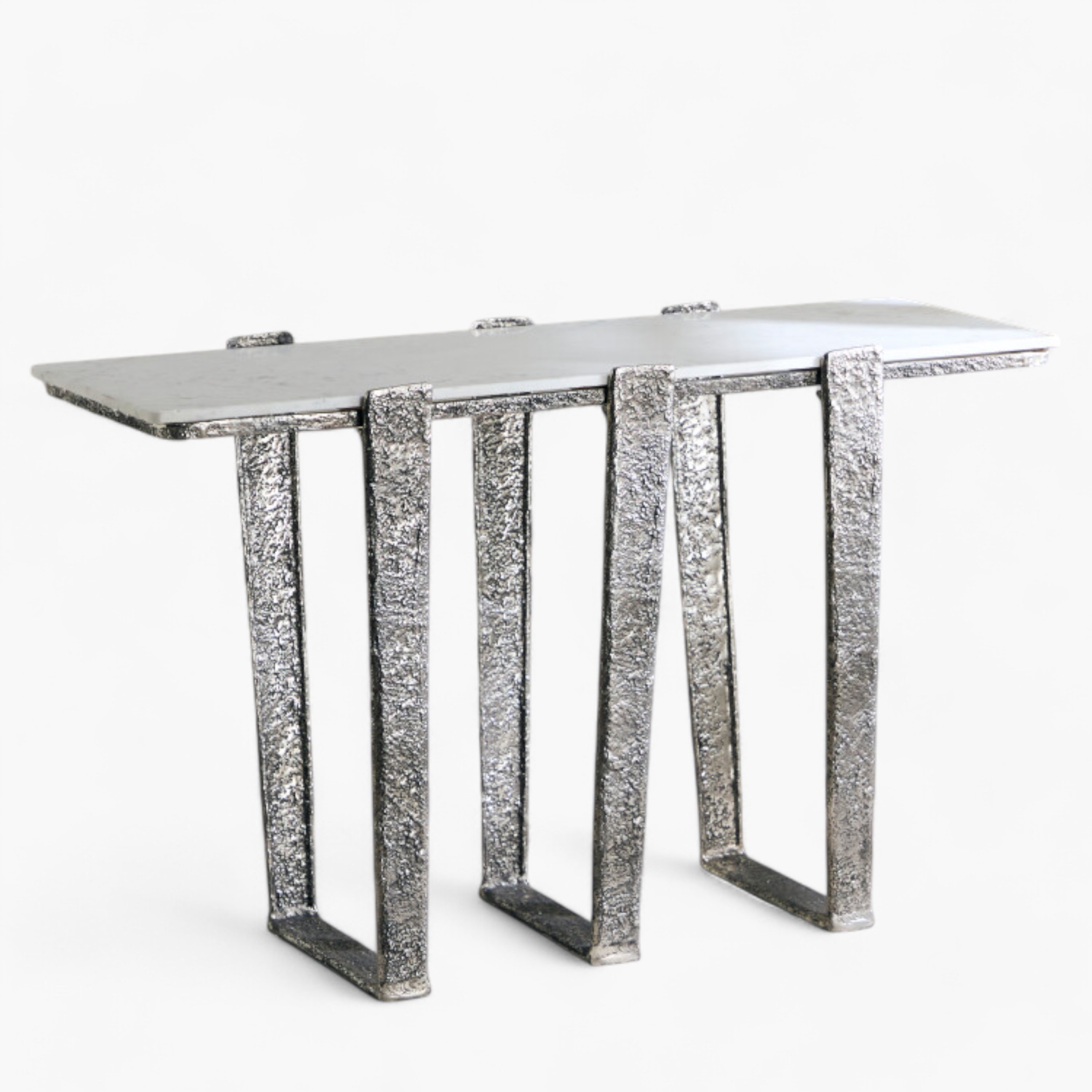 طاولة كونسول من الألومنيوم المصبوب بسطح من الرخام الأصلي - ستوي من فيندرا-hbxfurniture-tablesandstands-consoletables-image-7