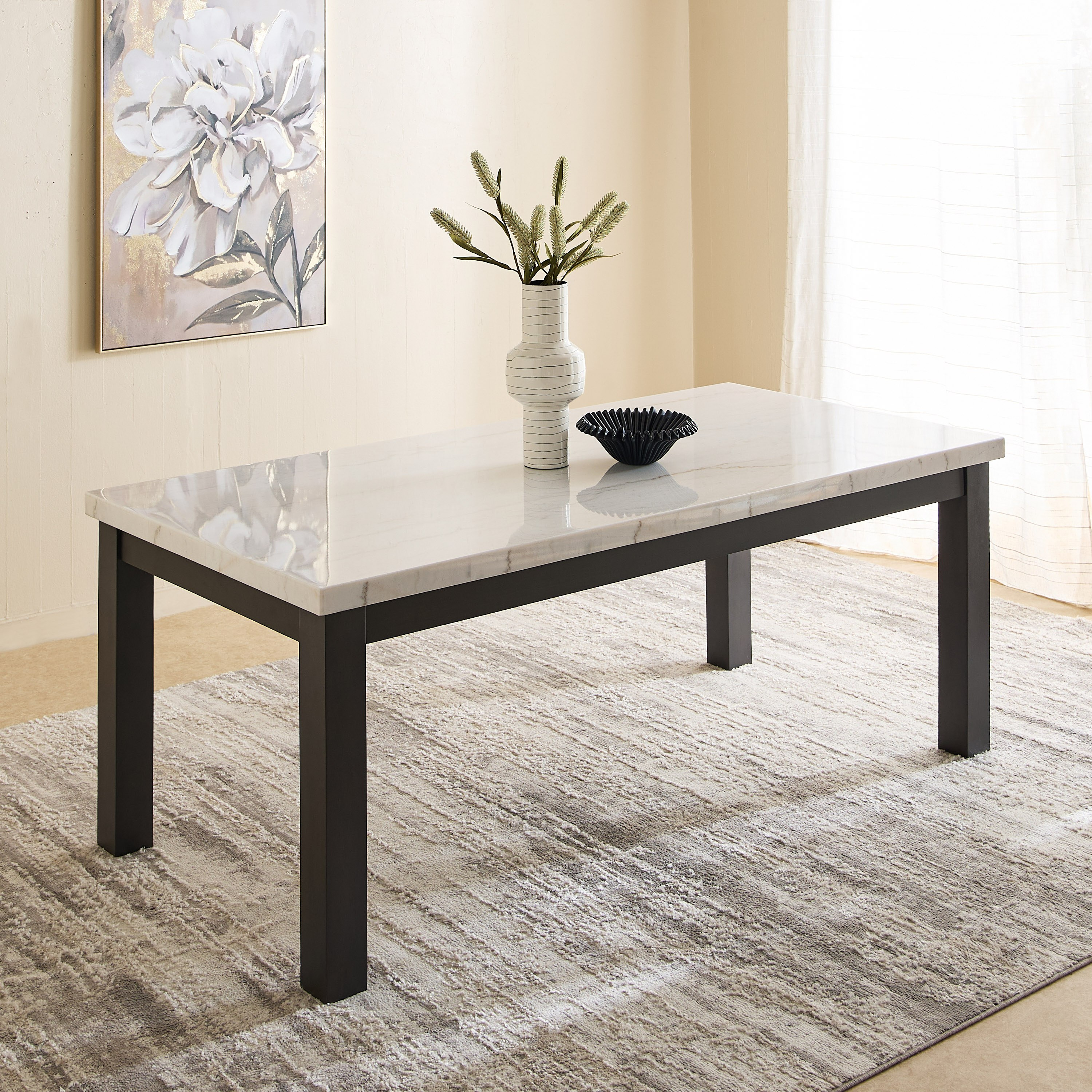 طقم طاولة سفرة بسطح رخامي 8 مقاعد من أورلاندو نيكست-hbxfurniture-diningtablesandsets-diningsets-eightseater-image-2