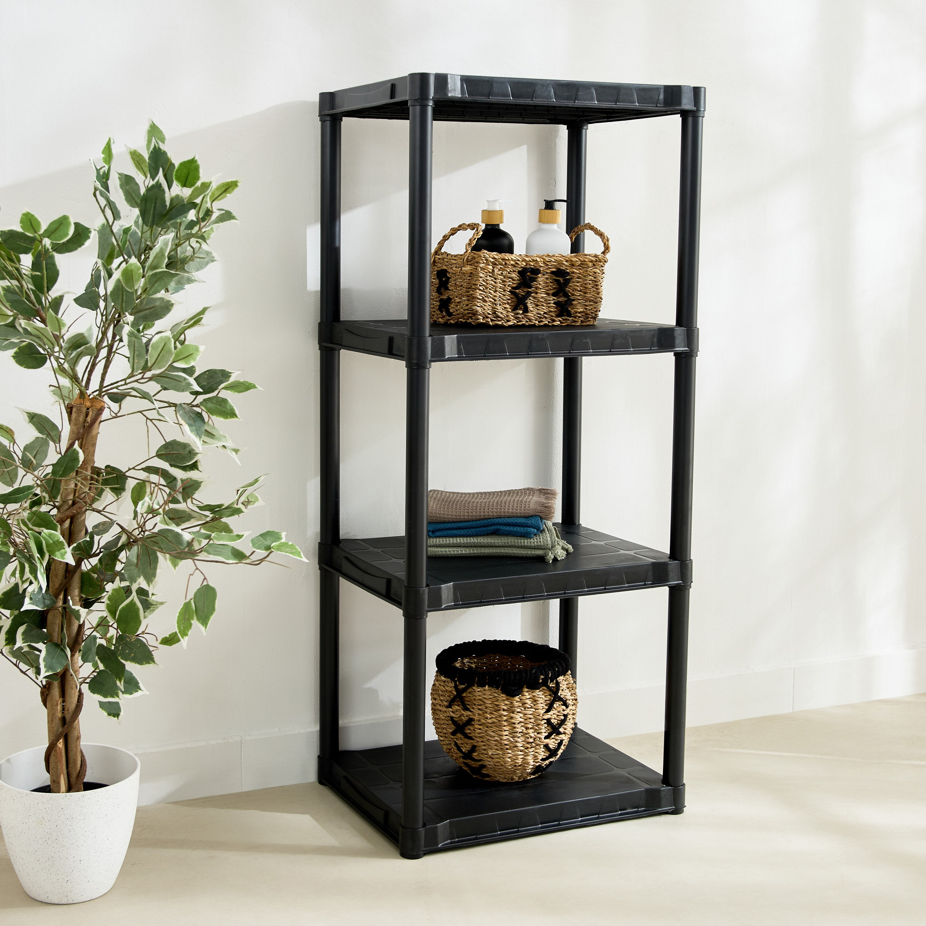 وحدة رفوف تخزين 4 طبقات قياسية من إيدين-hbxbedroom-bedroomaccessories-bedroomstorage-image-1