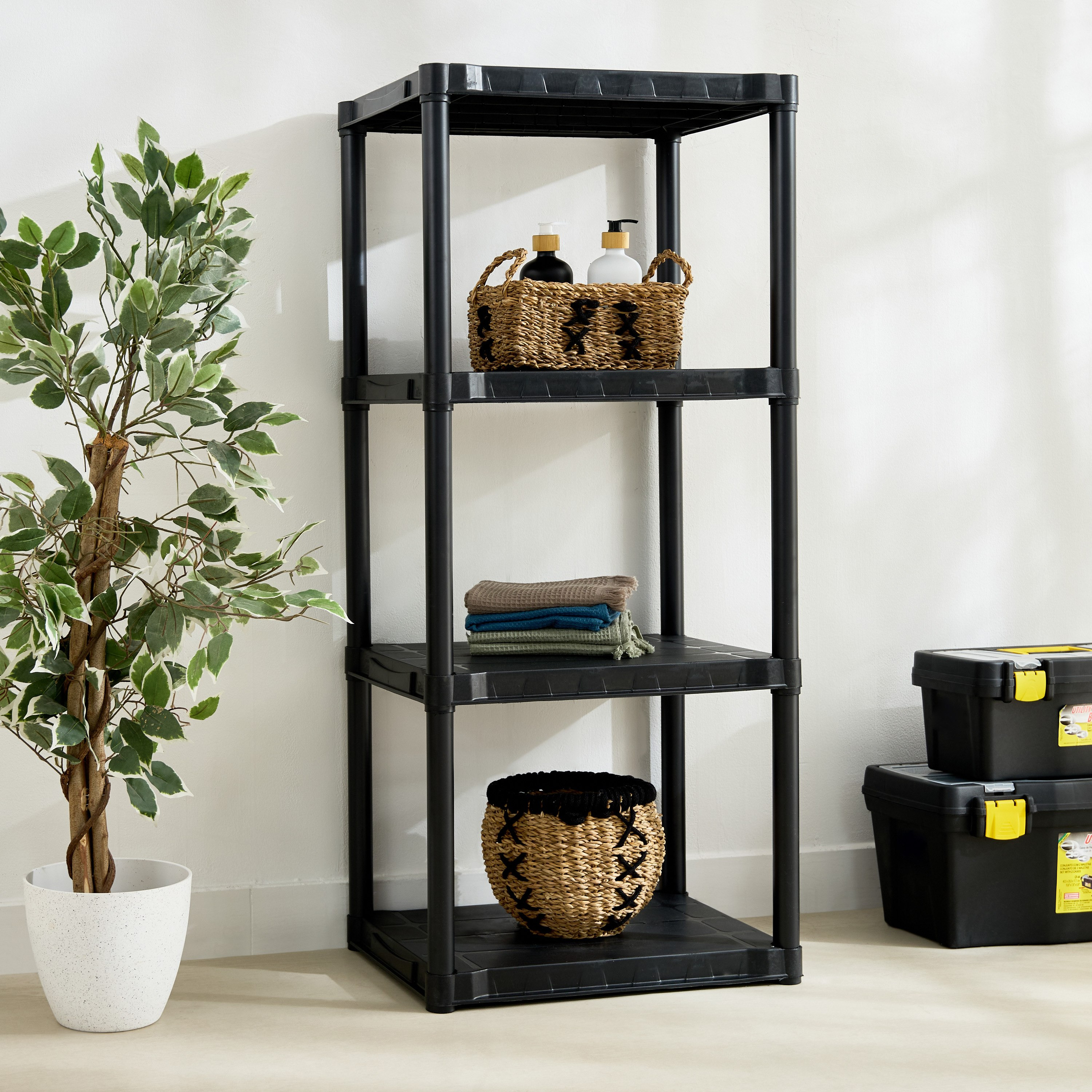 وحدة رفوف تخزين 4 طبقات قياسية من إيدين-hbxbedroom-bedroomaccessories-bedroomstorage-image-5