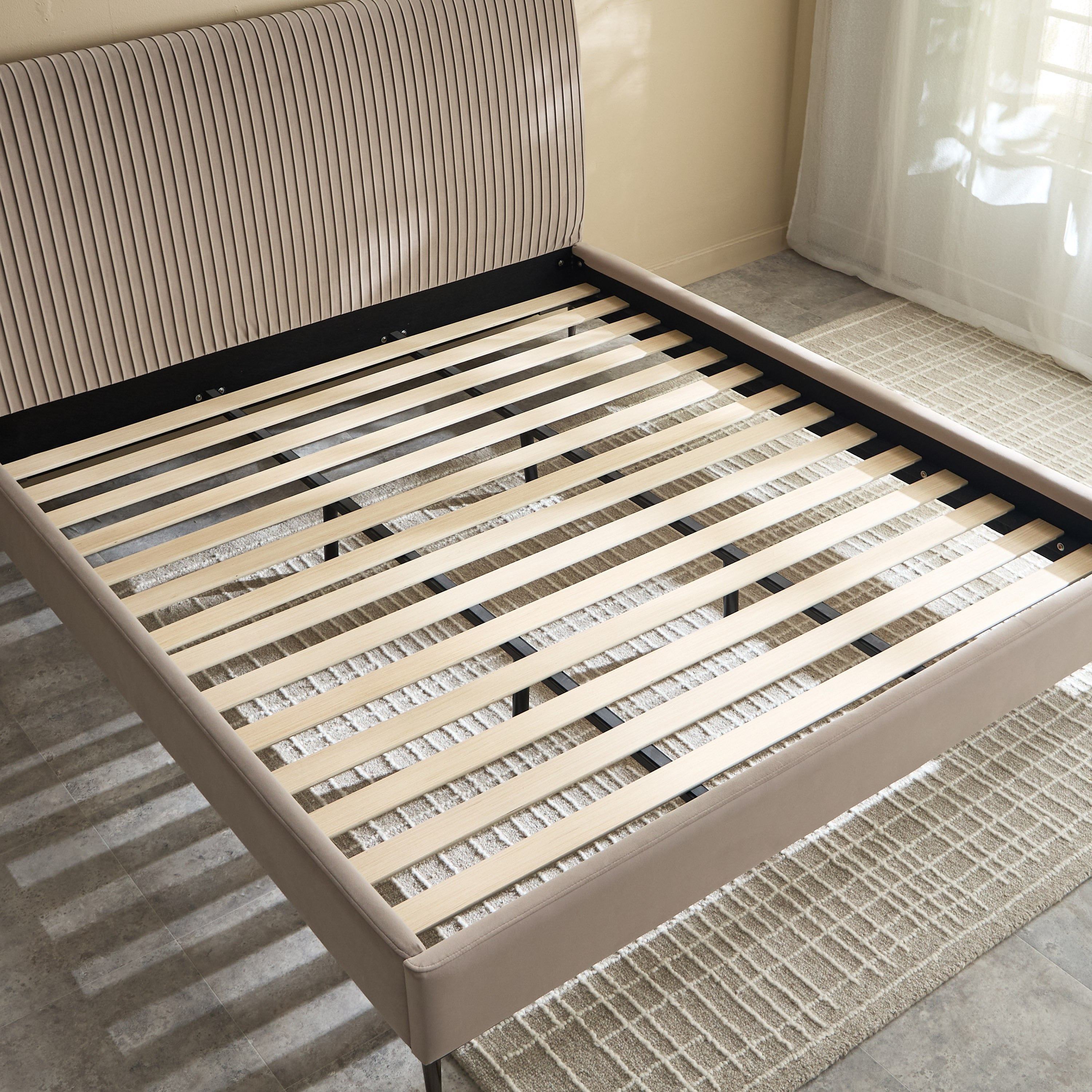 Naples Rivoli Upholstered Queen Bed  - 160x200 cm-hbxbedroom-bedsandbedsets-beds-queen-image-4