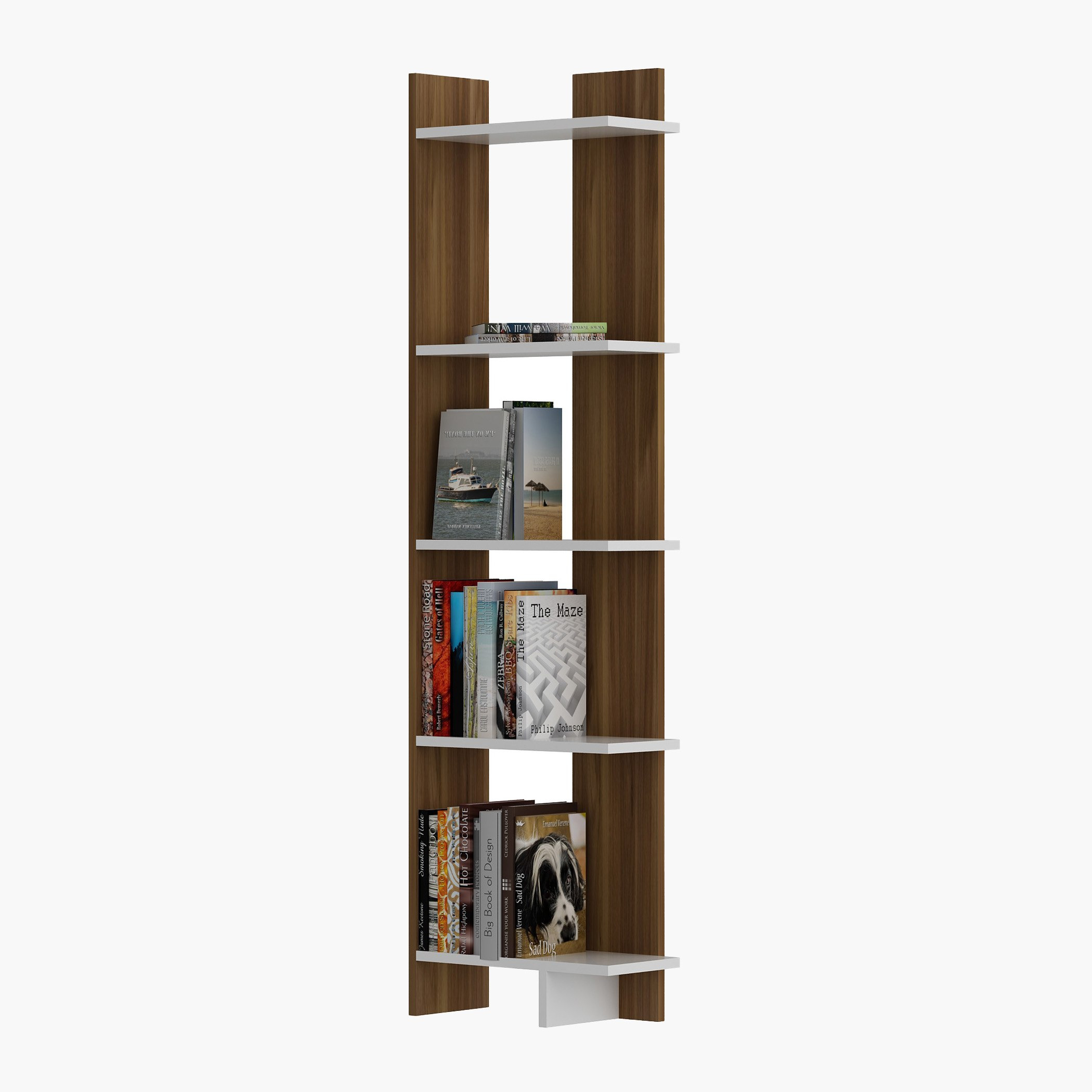Modulix Alfa 5-Tier Corner Bookcase-hbxfurniture-office-bookcases-image-2