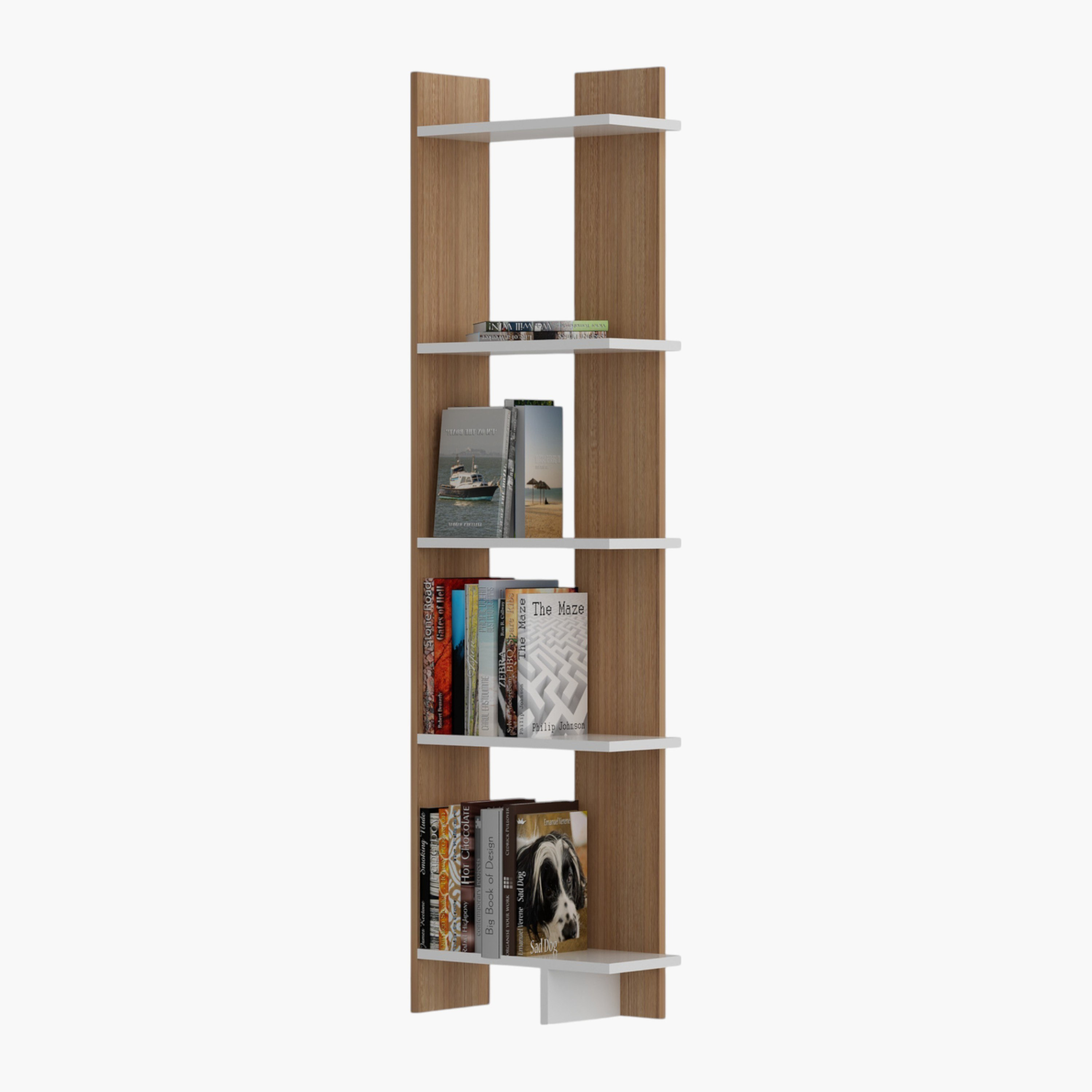 خزانة كتب ركنية 5 طبقات من ألفا-hbxfurniture-office-bookcases-image-4