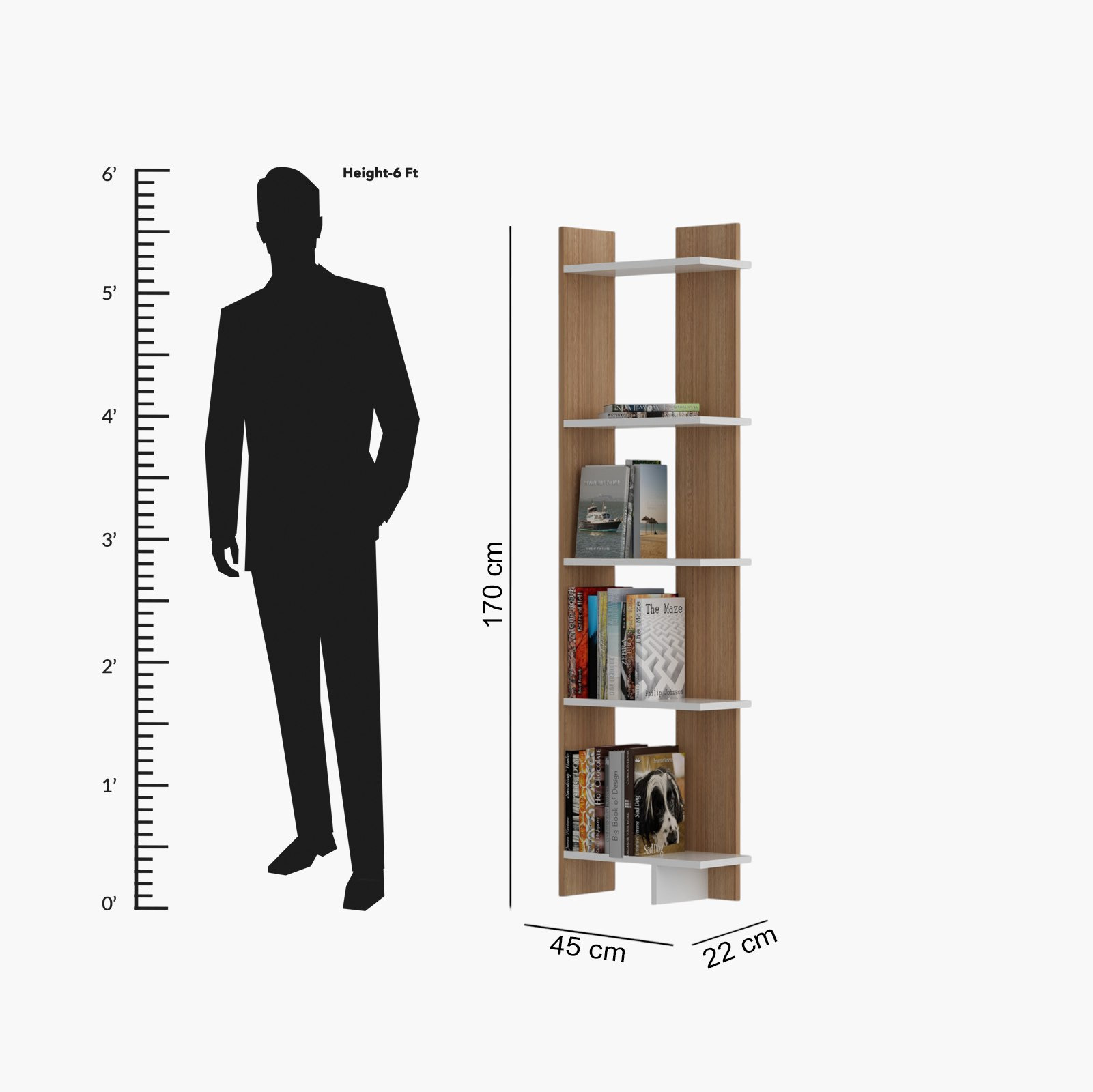 خزانة كتب ركنية 5 طبقات من ألفا-hbxfurniture-office-bookcases-image-5