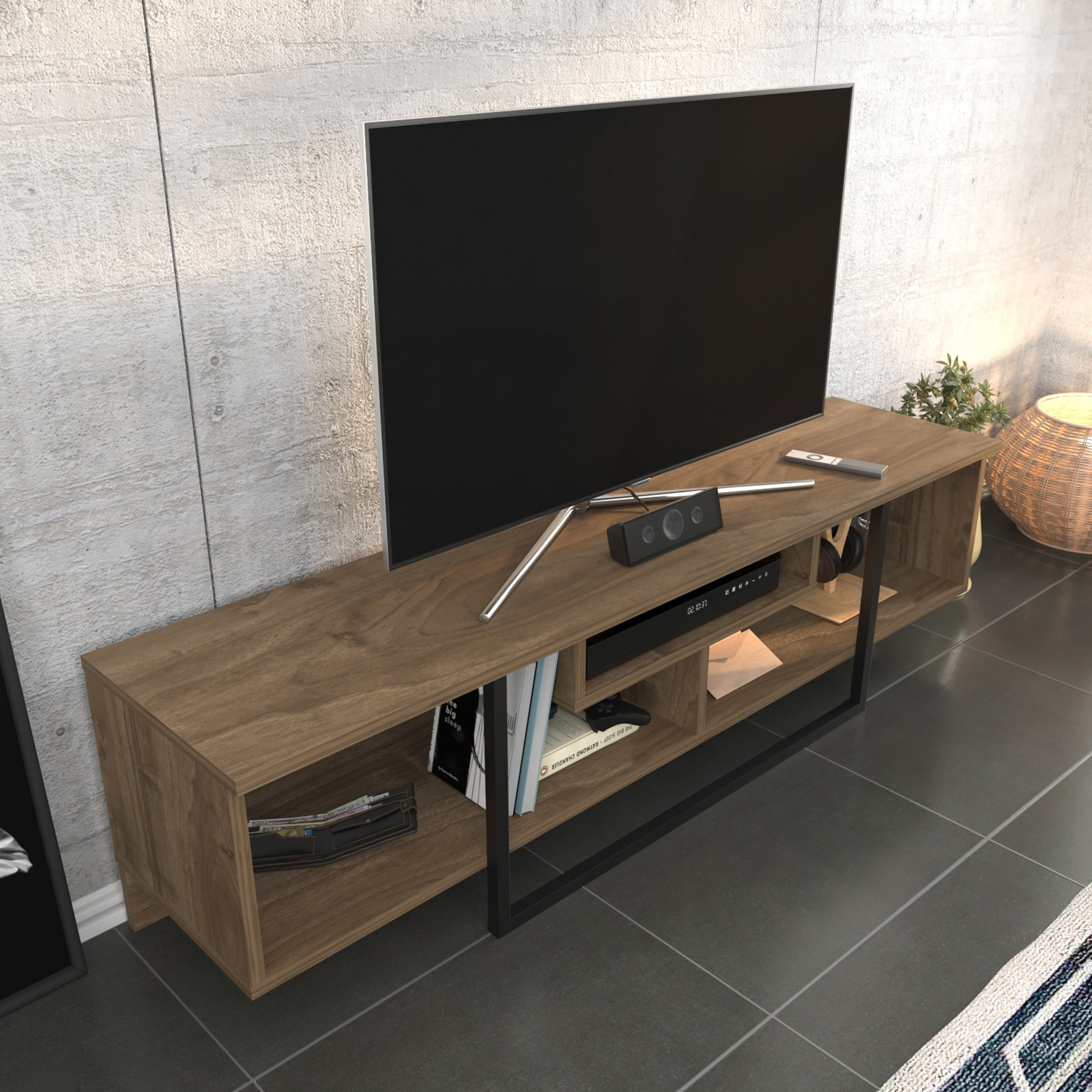 Modulix Dale 1.5 Metre Large TV Unit for TVs up to 65 inches-hbxlivingroom-mediaunitsandstorage-tvunits-image-4