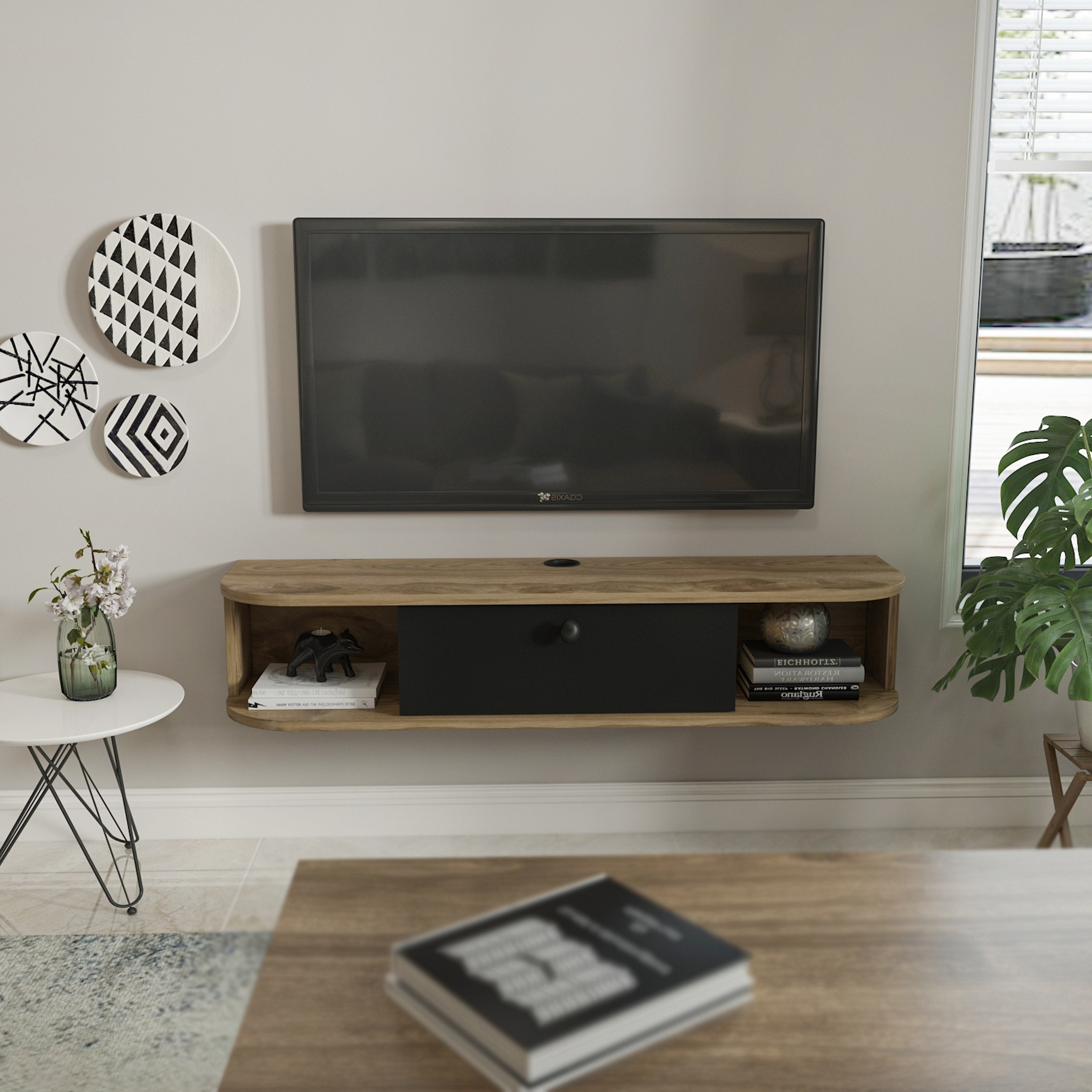 Alana 1.2 Metre Wall Mount TV Unit for TVs up to 50 inches-hbxlivingroom-mediaunitsandstorage-tvunits-image-3