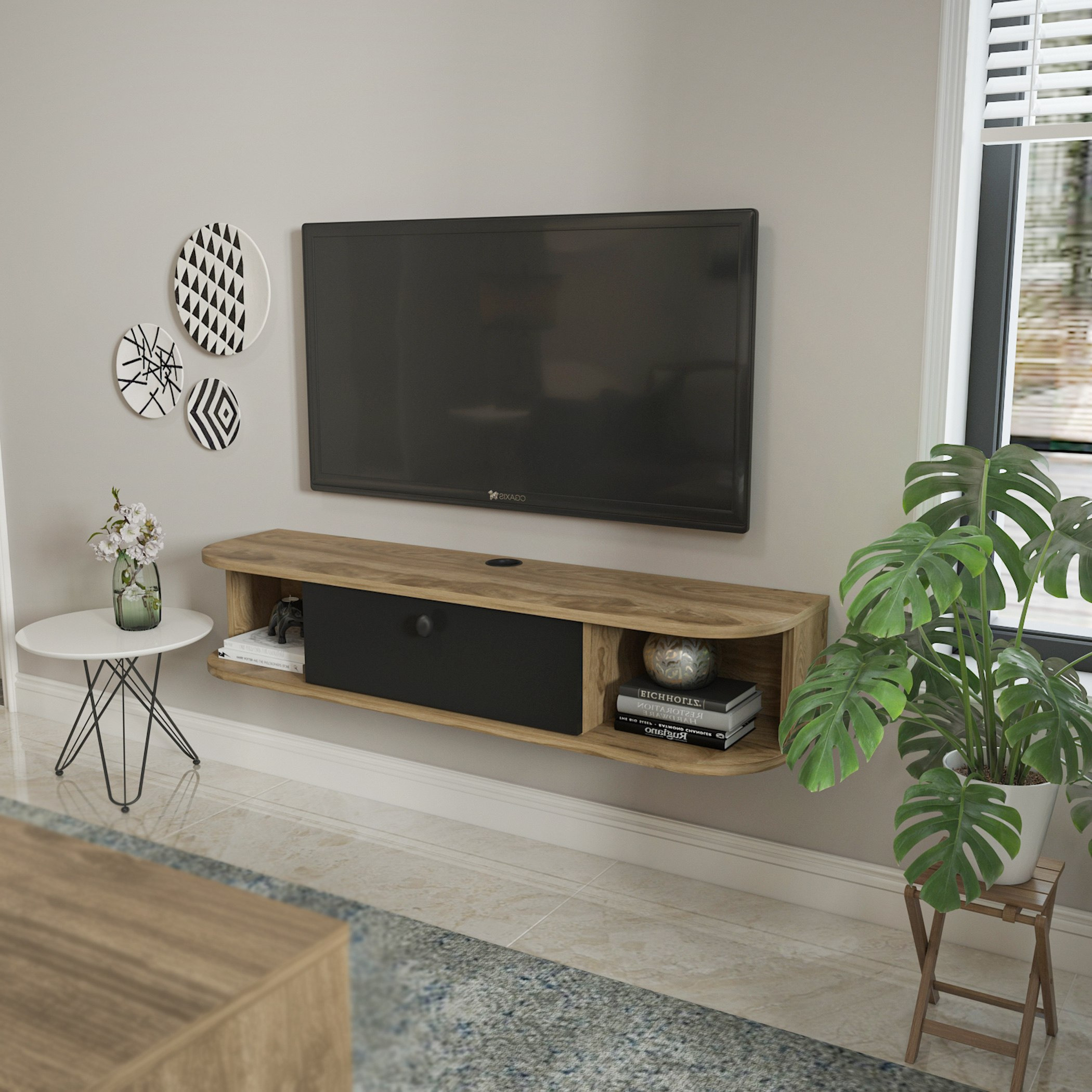 Alana 1.2 Metre Wall Mount TV Unit for TVs up to 50 inches-hbxlivingroom-mediaunitsandstorage-tvunits-image-4