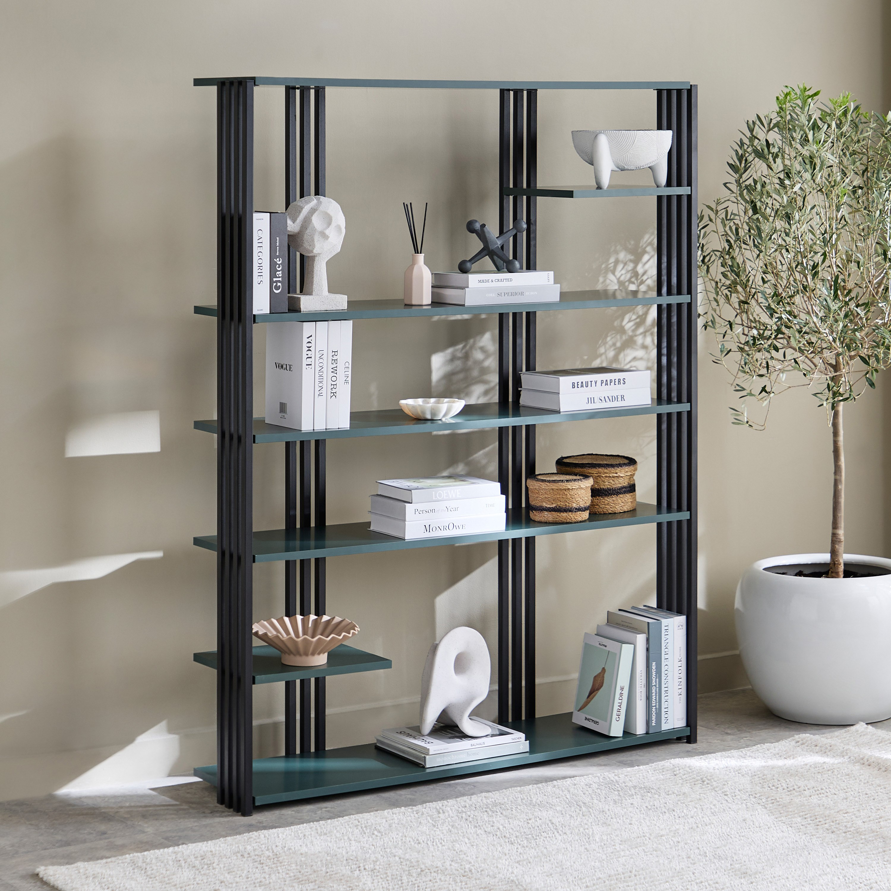 Modulix Alino 4-Tier Bookcase-hbxfurniture-office-bookcases-image-2
