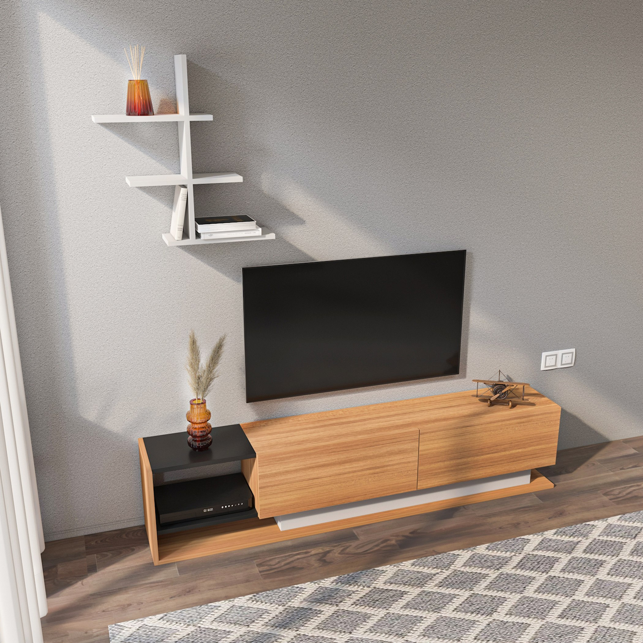 وحدة تلفزيون حتى 75 بوصة 1.8 متر من مودوليكس منى-hbxlivingroom-mediaunitsandstorage-tvunits-image-2