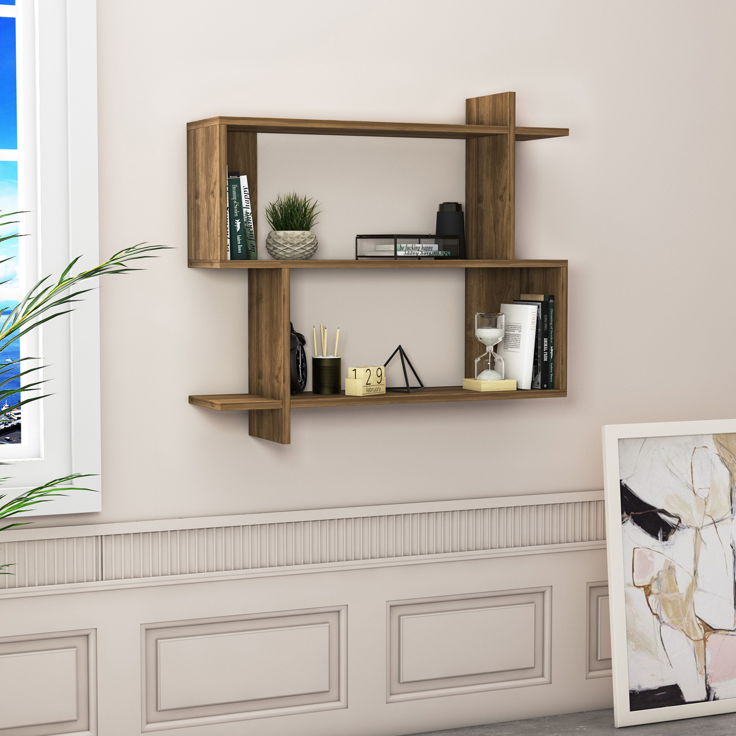 رف حائط 2 مستوى من مودوليكس ڤيرو-hbxfurniture-mediaunitsandstorage-wallshelves-image-1