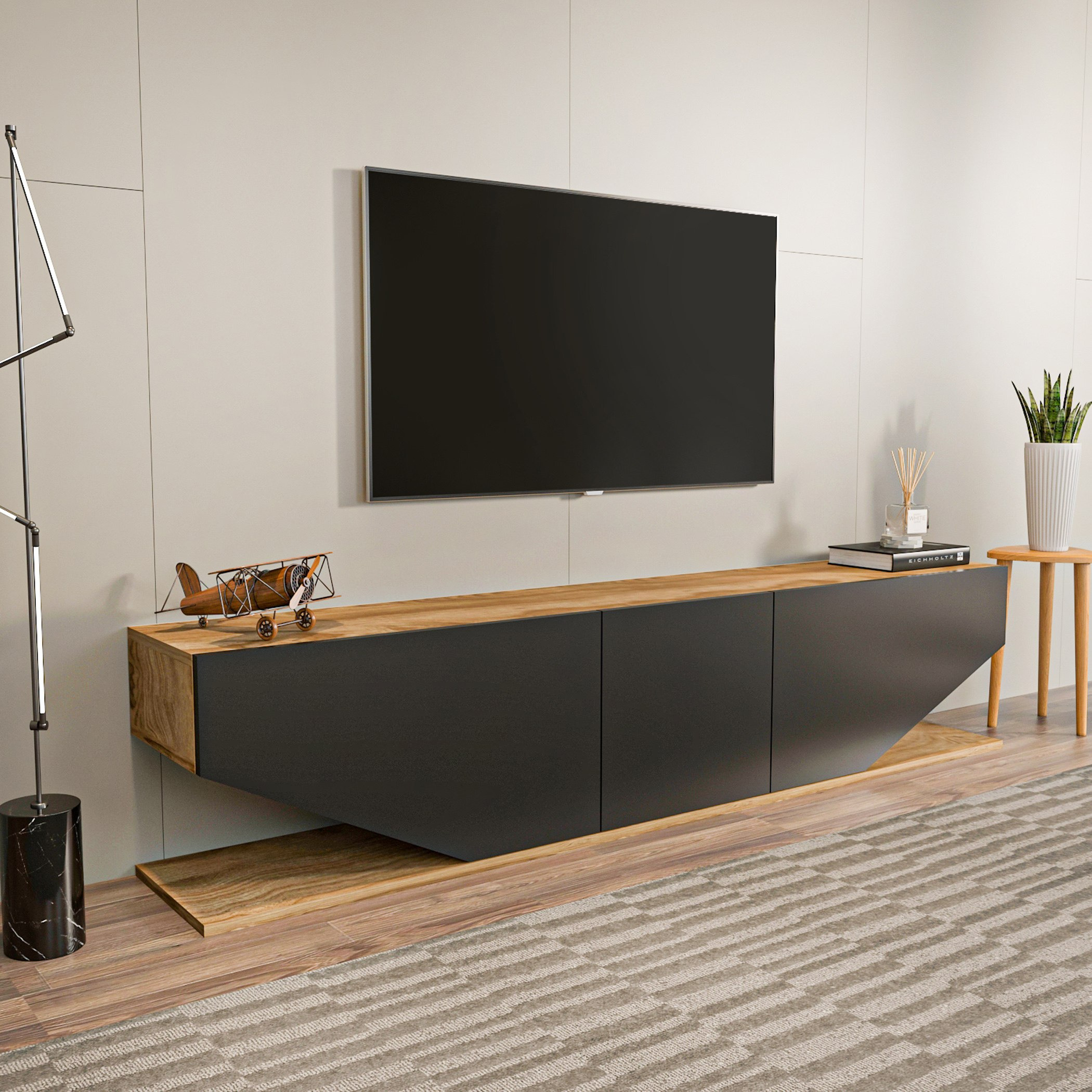 Modulix Opus 1.8 Metre TV Unit for TVs up to 75 inches-hbxlivingroom-mediaunitsandstorage-tvunits-image-2
