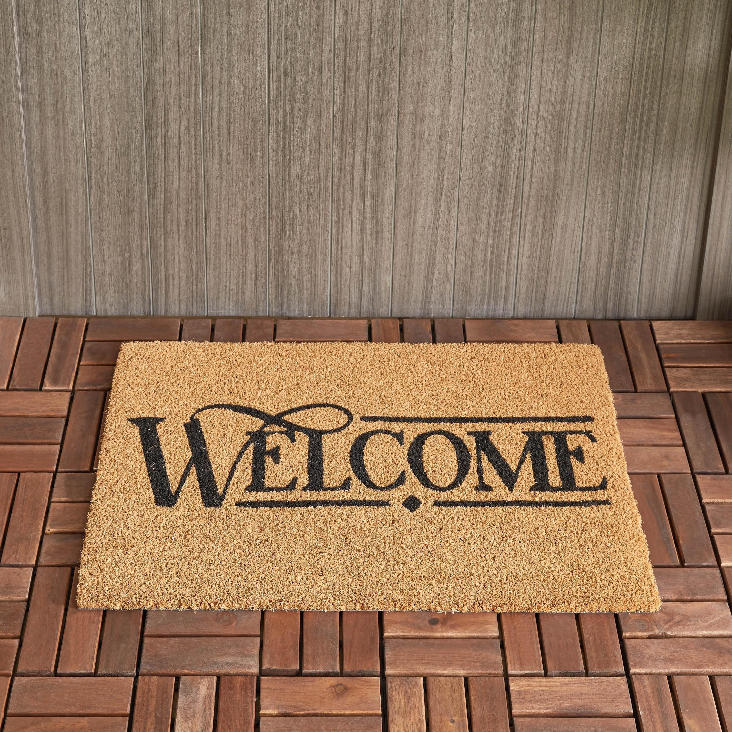 Welcome Printed Coir Doormat with PVC Back - 45x75 cm-hbxhomeware-hbxdecorandfurnishings-image-2