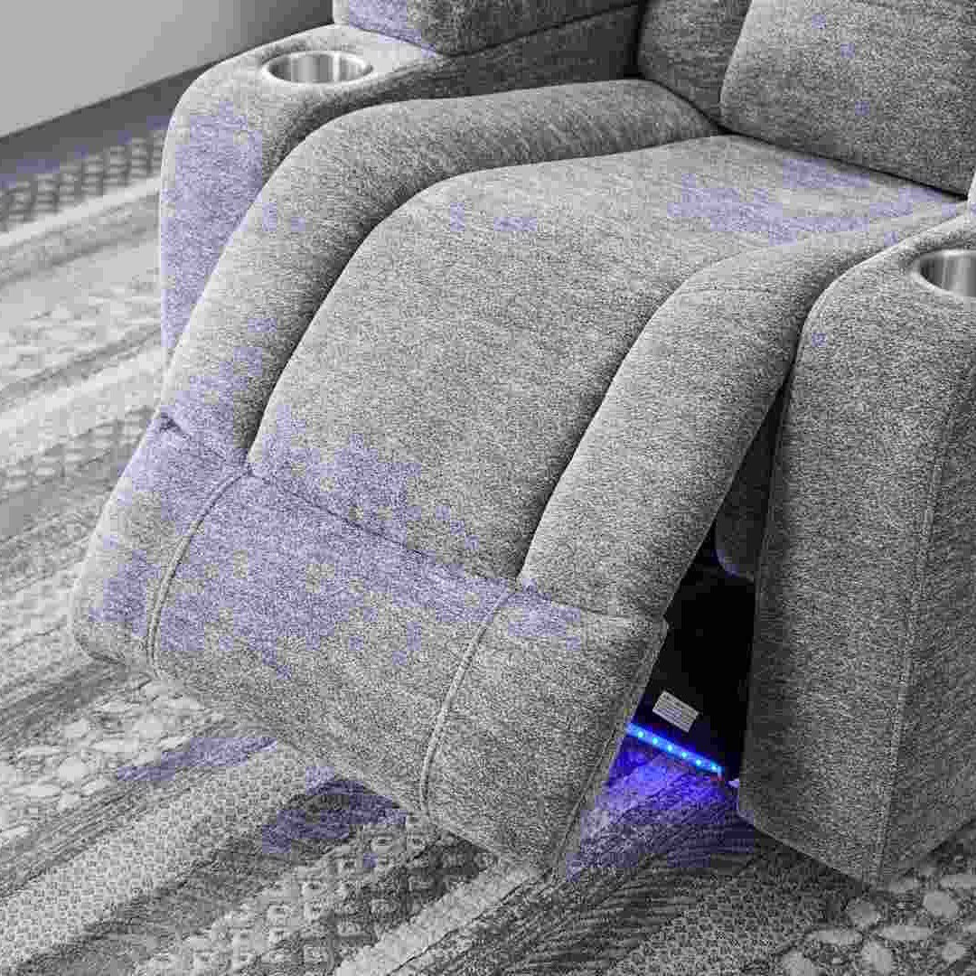Jamaica NXT 2-Cup Holder Power Fabric Armchair Recliner Sofa with Arm Storage and LED Lights-hbxfurniture-sofasandarmchairs-reclinersofas-image-13