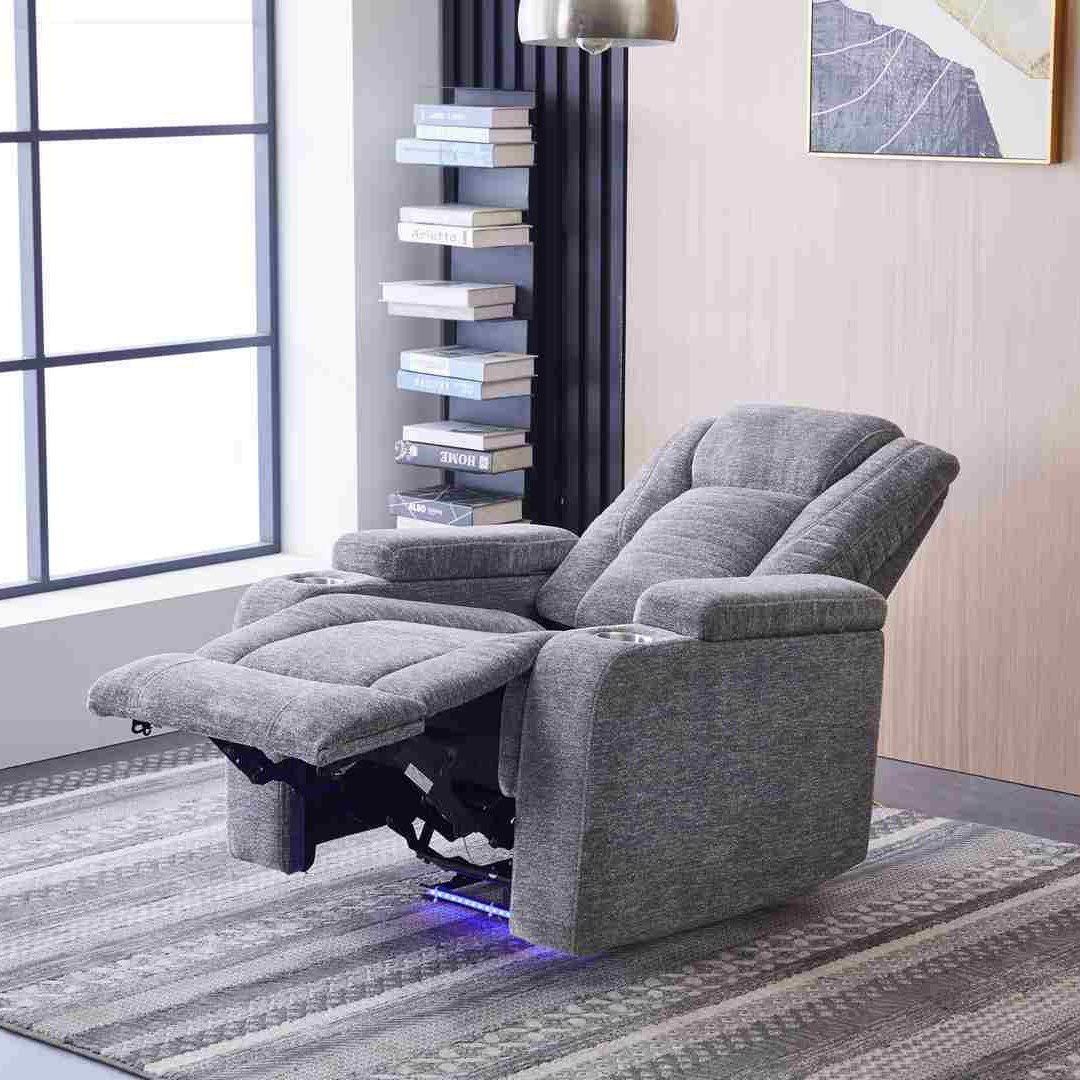 Jamaica NXT 2-Cup Holder Power Fabric Armchair Recliner Sofa with Arm Storage and LED Lights-hbxfurniture-sofasandarmchairs-reclinersofas-image-15