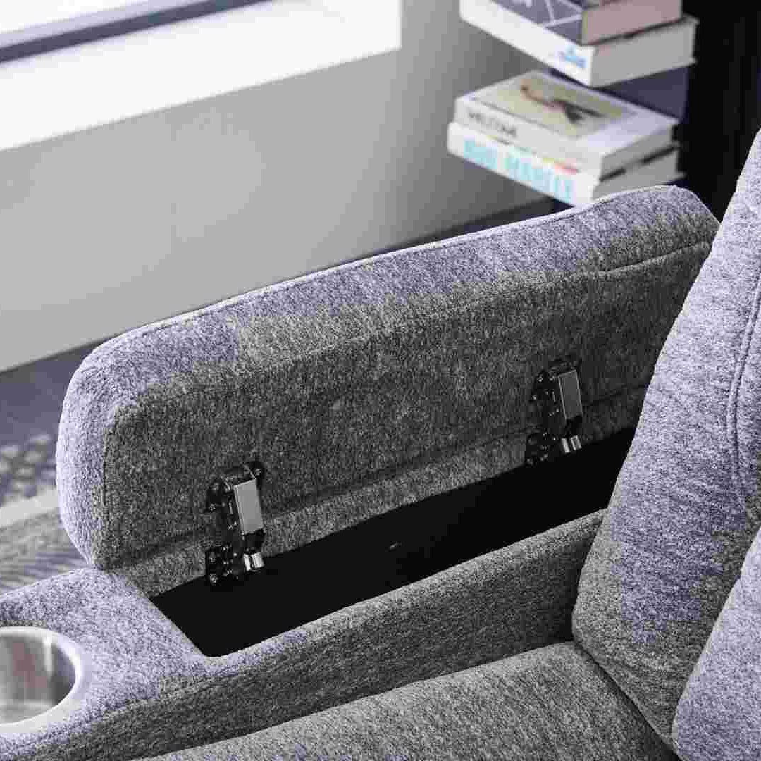 Jamaica NXT 2-Cup Holder Power Fabric Armchair Recliner Sofa with Arm Storage and LED Lights-hbxfurniture-sofasandarmchairs-reclinersofas-image-8