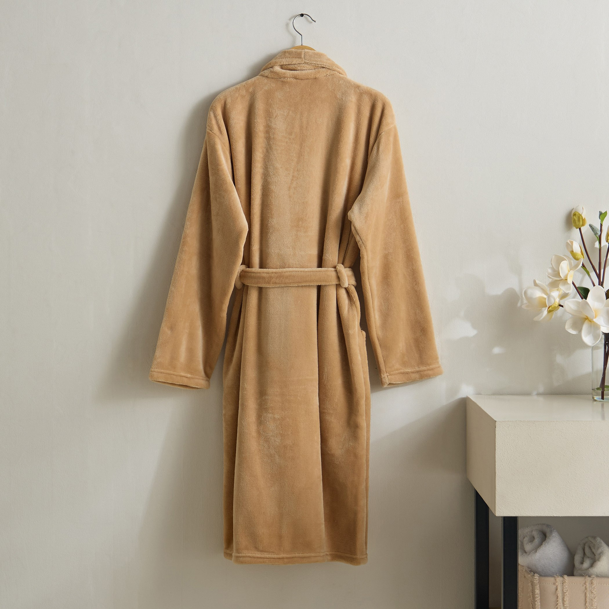 Atlanta Microfibre Flannel Bathrobe - Medium-hbxbathroom-bathroomtextiles-image-2