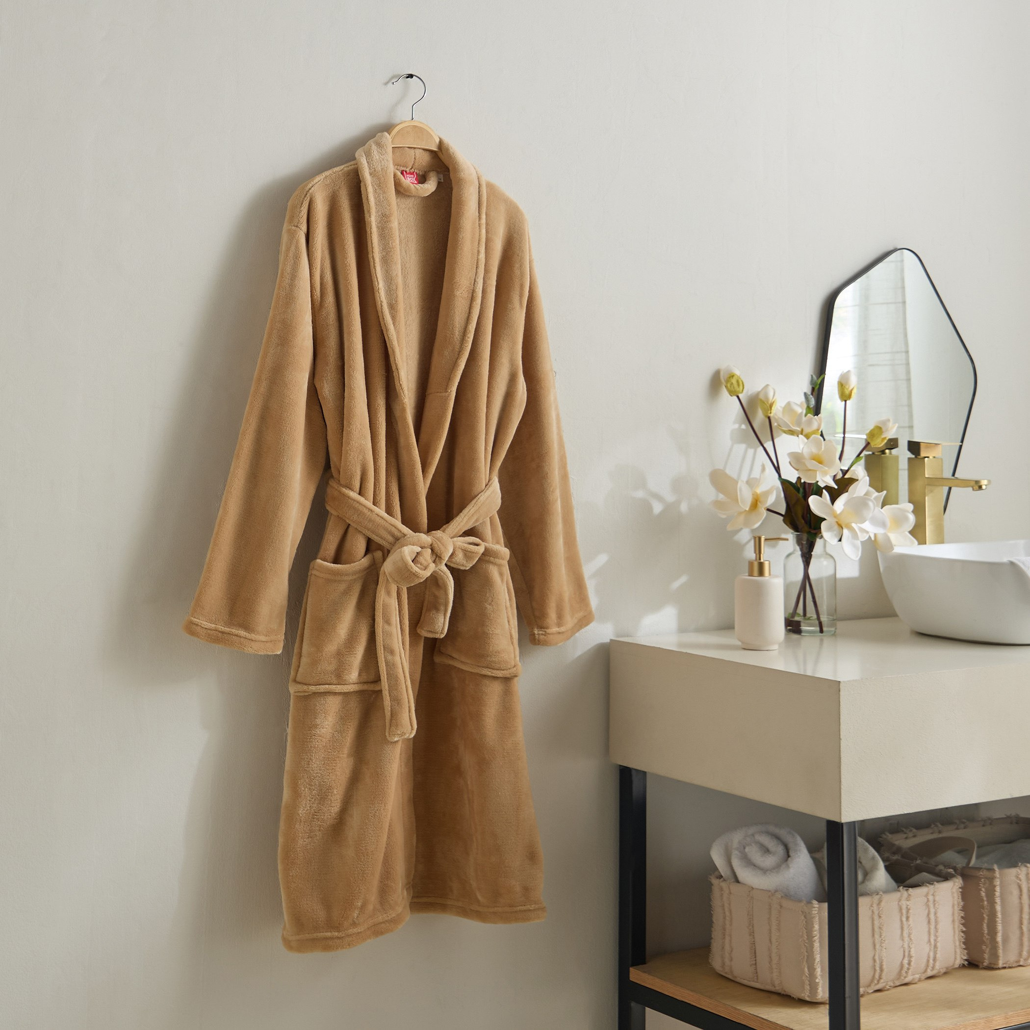 Atlanta Microfibre Flannel Bathrobe - Medium-hbxbathroom-bathroomtextiles-image-5