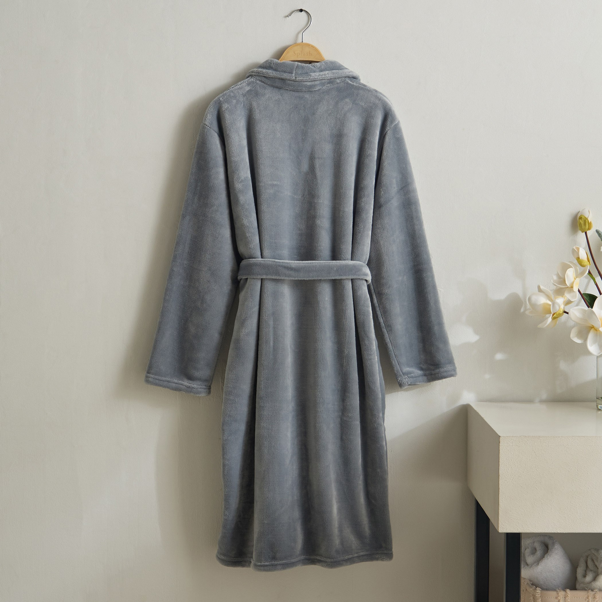 Atlanta Microfibre Flannel Bathrobe - Medium-hbxbathroom-bathroomtextiles-image-2