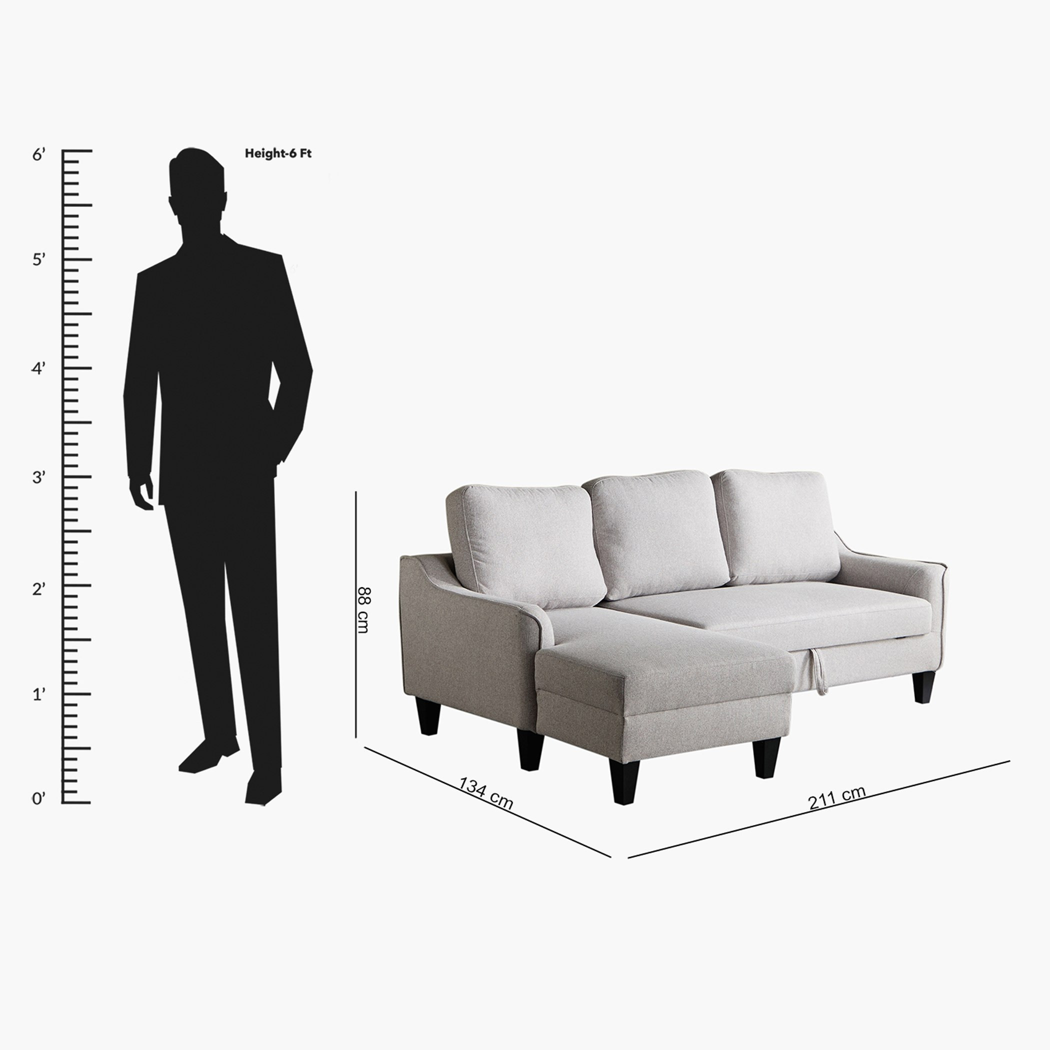 Sydney NXT Left Corner Sofa Bed with Side Pocket and USB-hbxfurniture-sofasandarmchairs-sofabeds-image-17