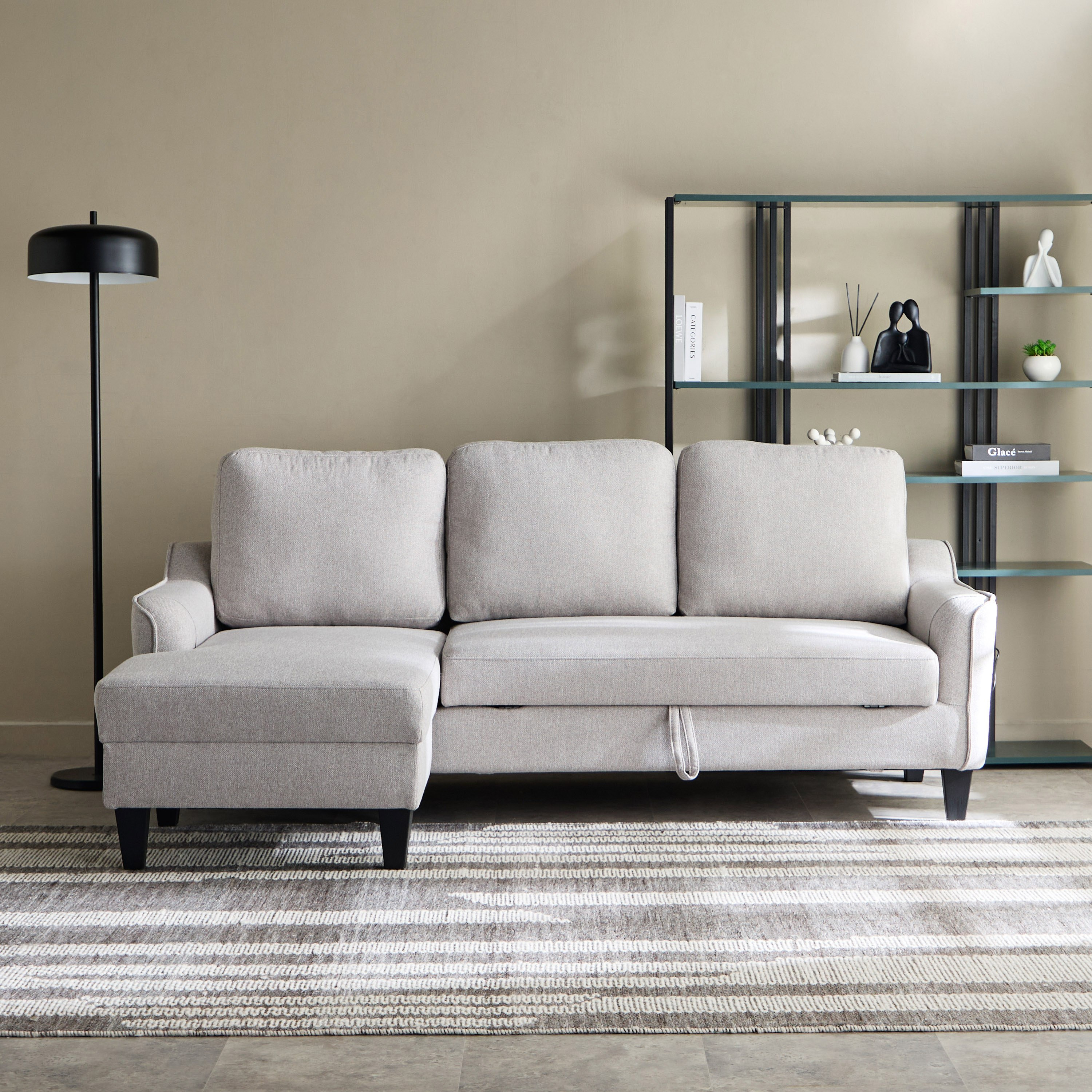 Sydney NXT Left Corner Sofa Bed with Side Pocket and USB-hbxfurniture-sofasandarmchairs-sofabeds-image-3