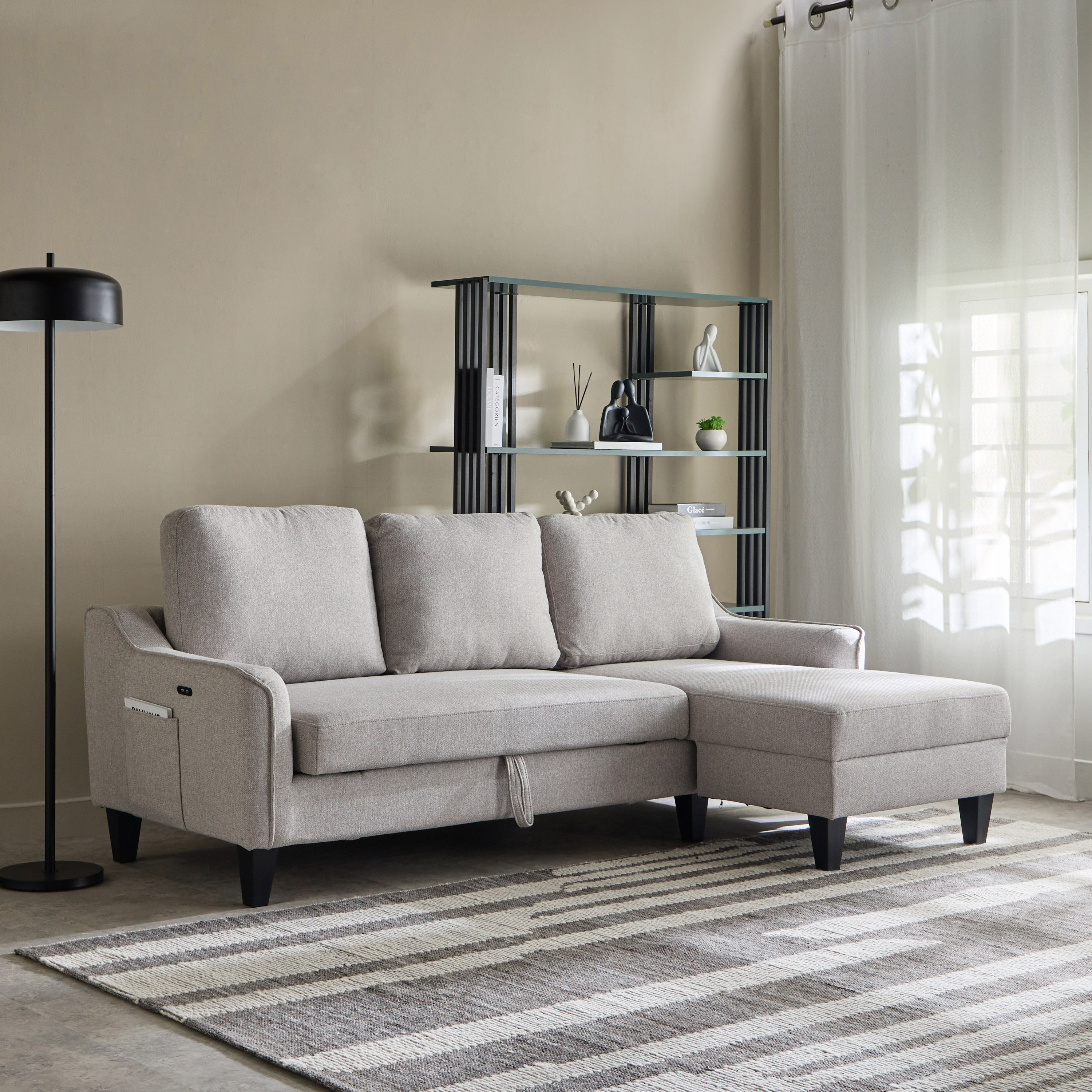 كنبة سرير ركنية يمين بجيب جانبي ويو إس بي إن إكس تي من سيدني-hbxfurniture-sofasandarmchairs-sofabeds-image-1