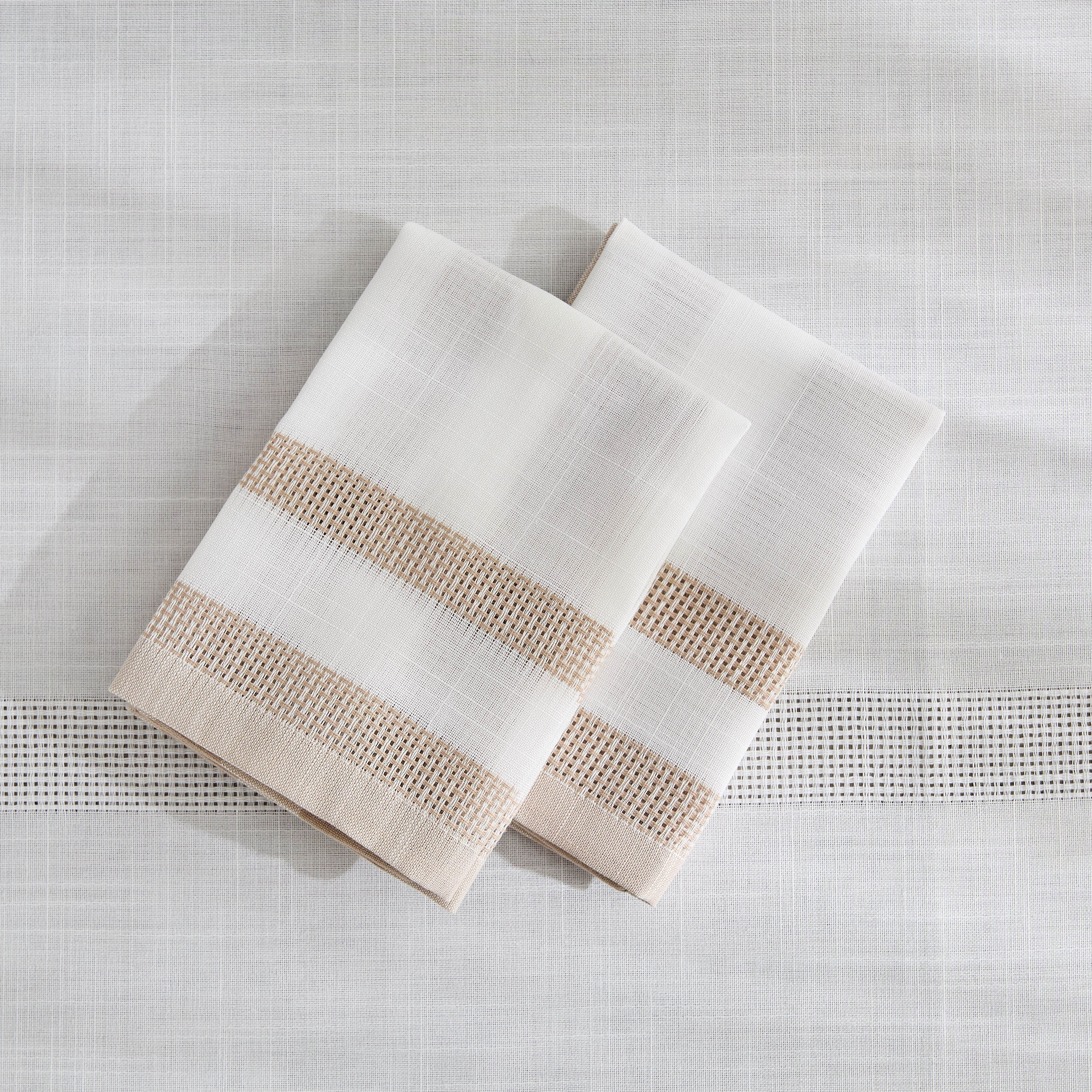 طقم مناديل سفرة بمظهر كتان قطعتين من لاسيل - 40x40 سم-hbxdecorandfurnishings-homefurnishings-tablelinens-image-2