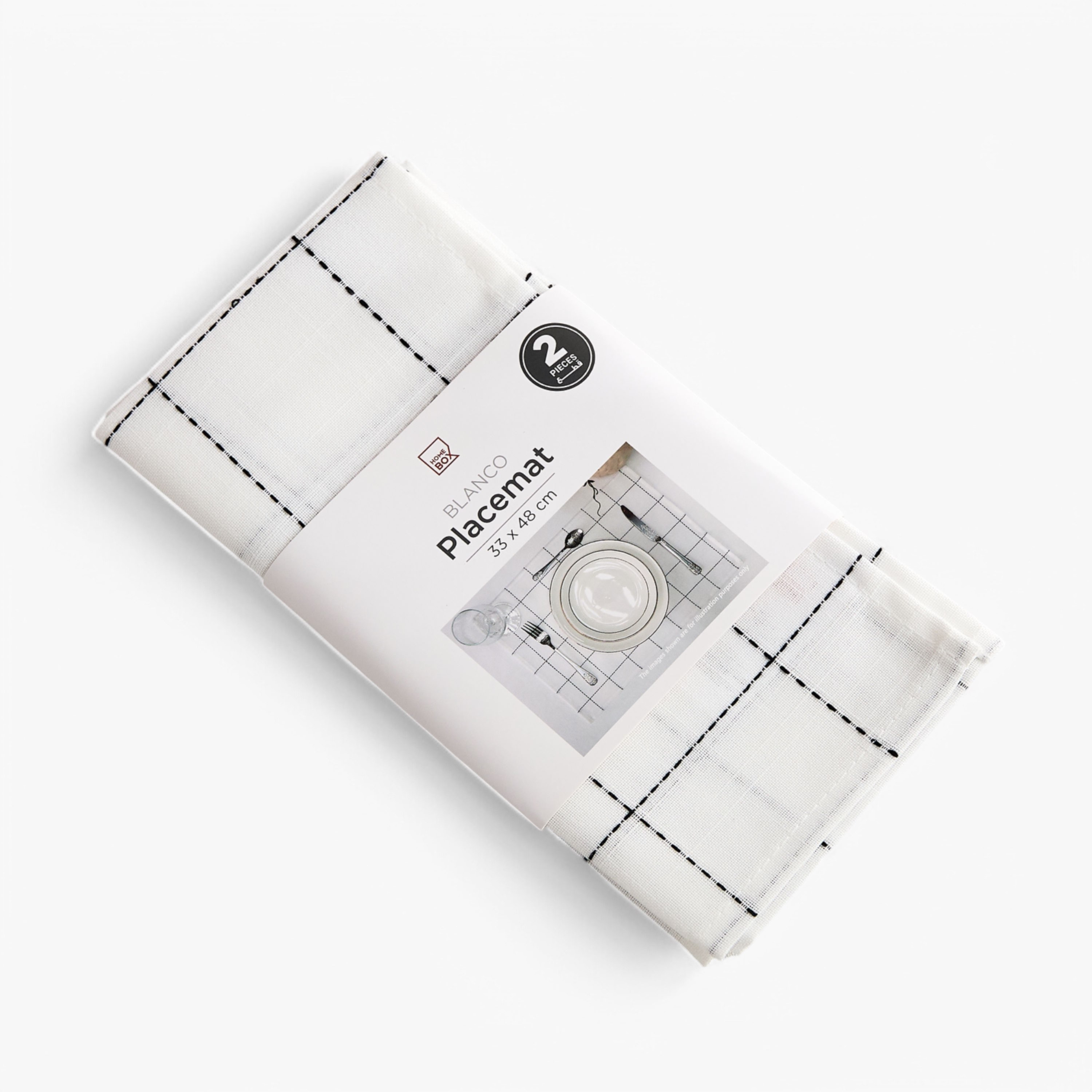 Blanco 2-Piece Check Placemat Set -33x48 cm-hbxdecorandfurnishings-homefurnishings-tablelinens-image-5