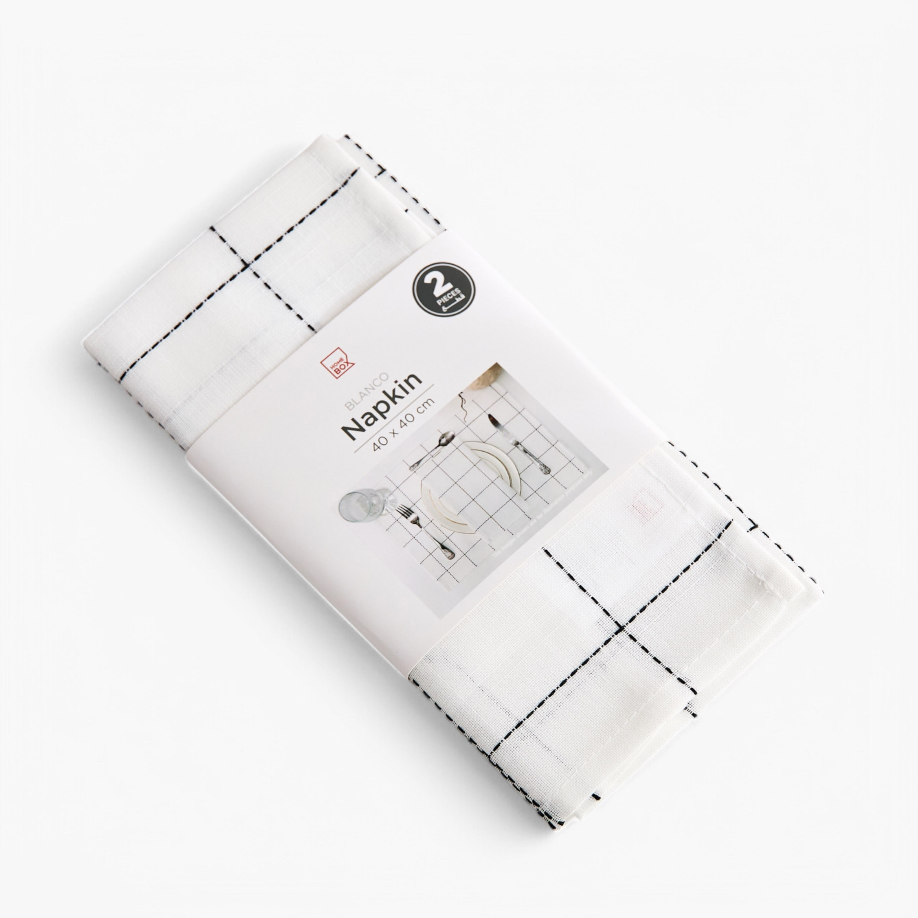 Blanco 2-Piece Check Napkin Set - 40x40 cm-hbxdecorandfurnishings-homefurnishings-tablelinens-image-5