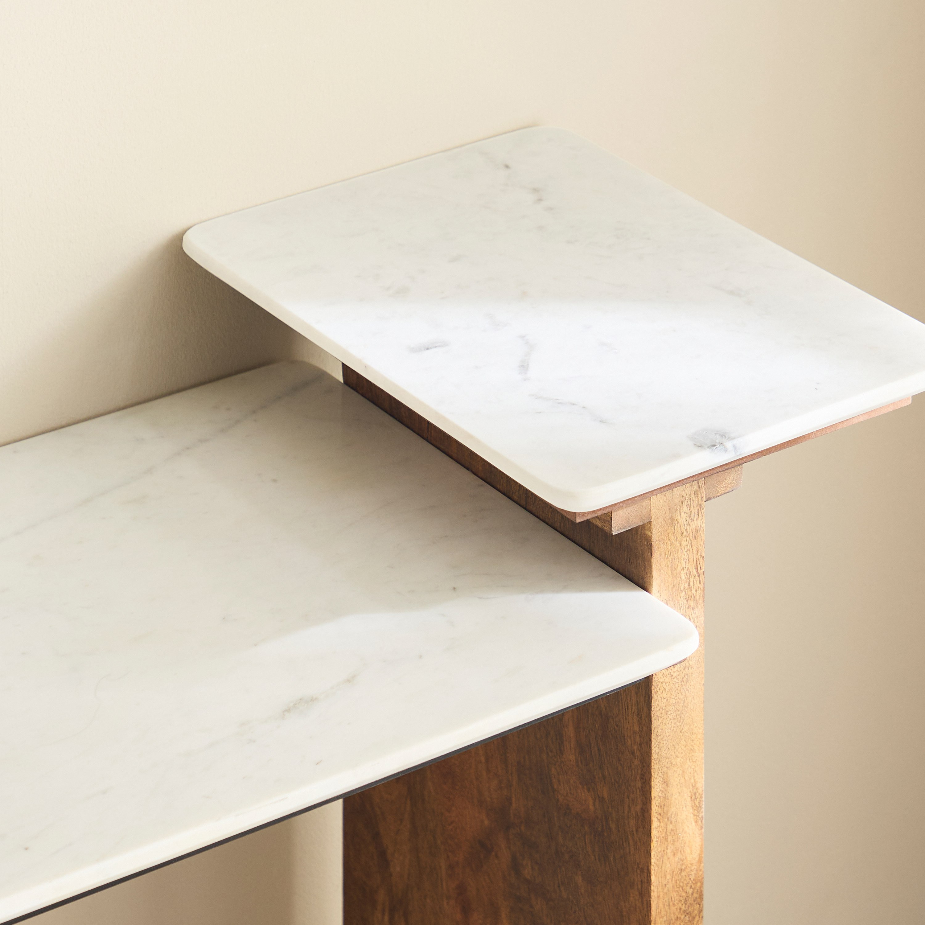 Cavon Ashton Genuine Marble Top Console Table with Solid Wood Base-hbxfurniture-tablesandstands-consoletables-image-3