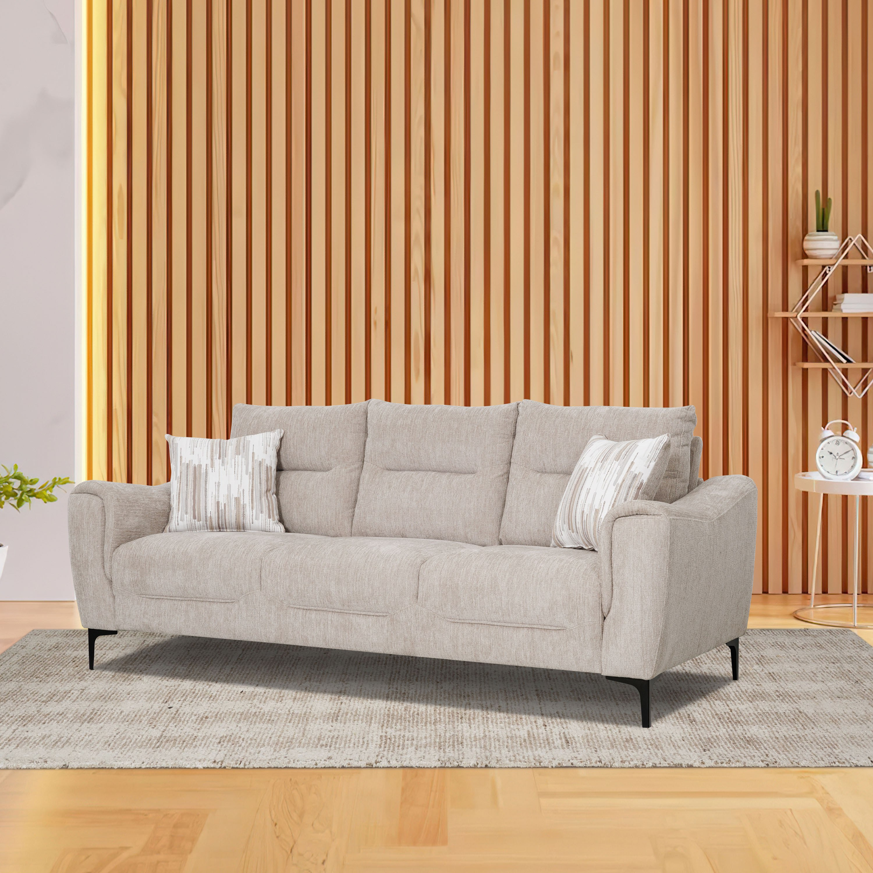 Antigo 3-Seater Fabric Sofa with 2 Cushions-hbxlivingroom-sofasandarmchairs-sofas-image-2