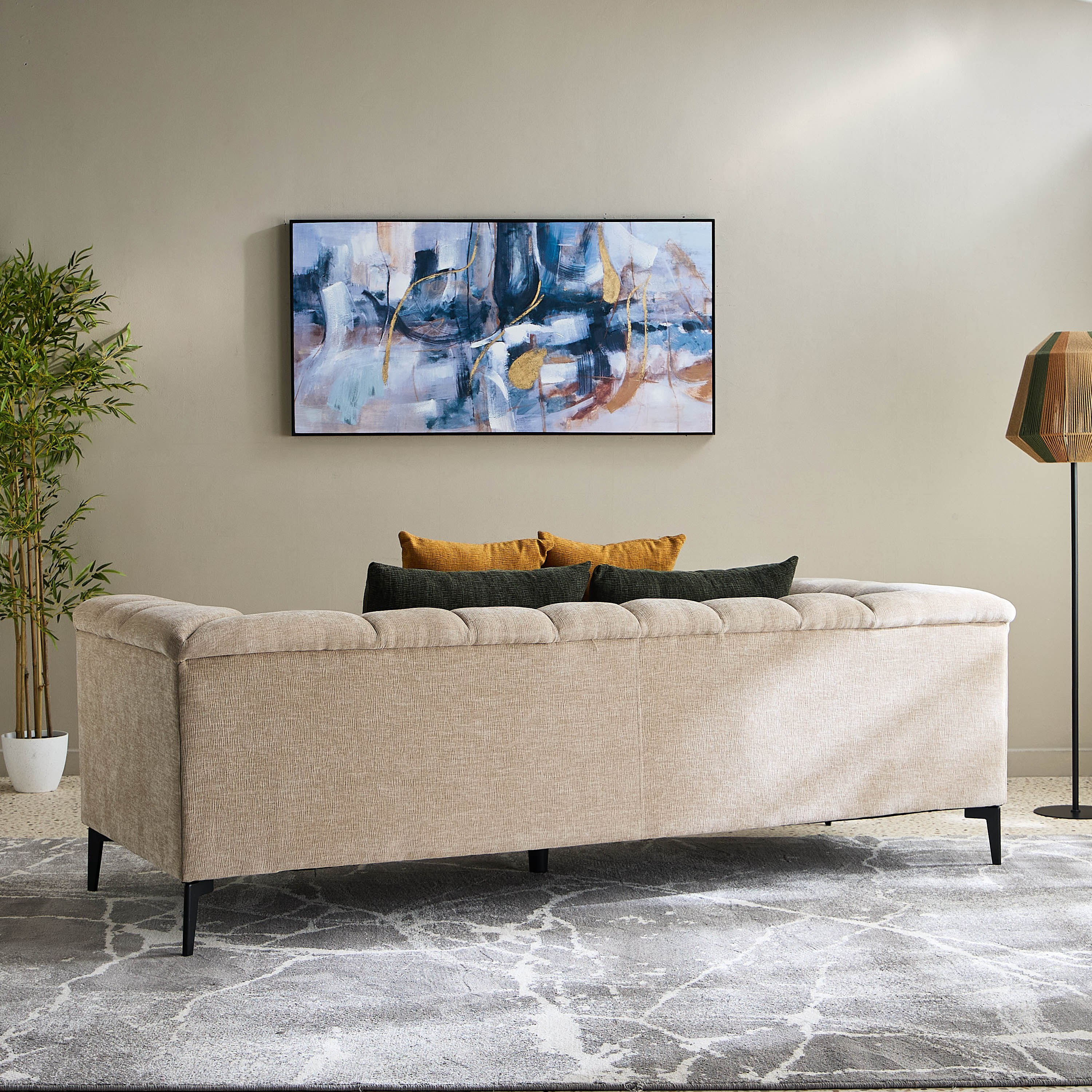 Nantes 3-Seater Fabric Sofa with 4 Cushions-hbxlivingroom-sofasandarmchairs-sofas-image-3