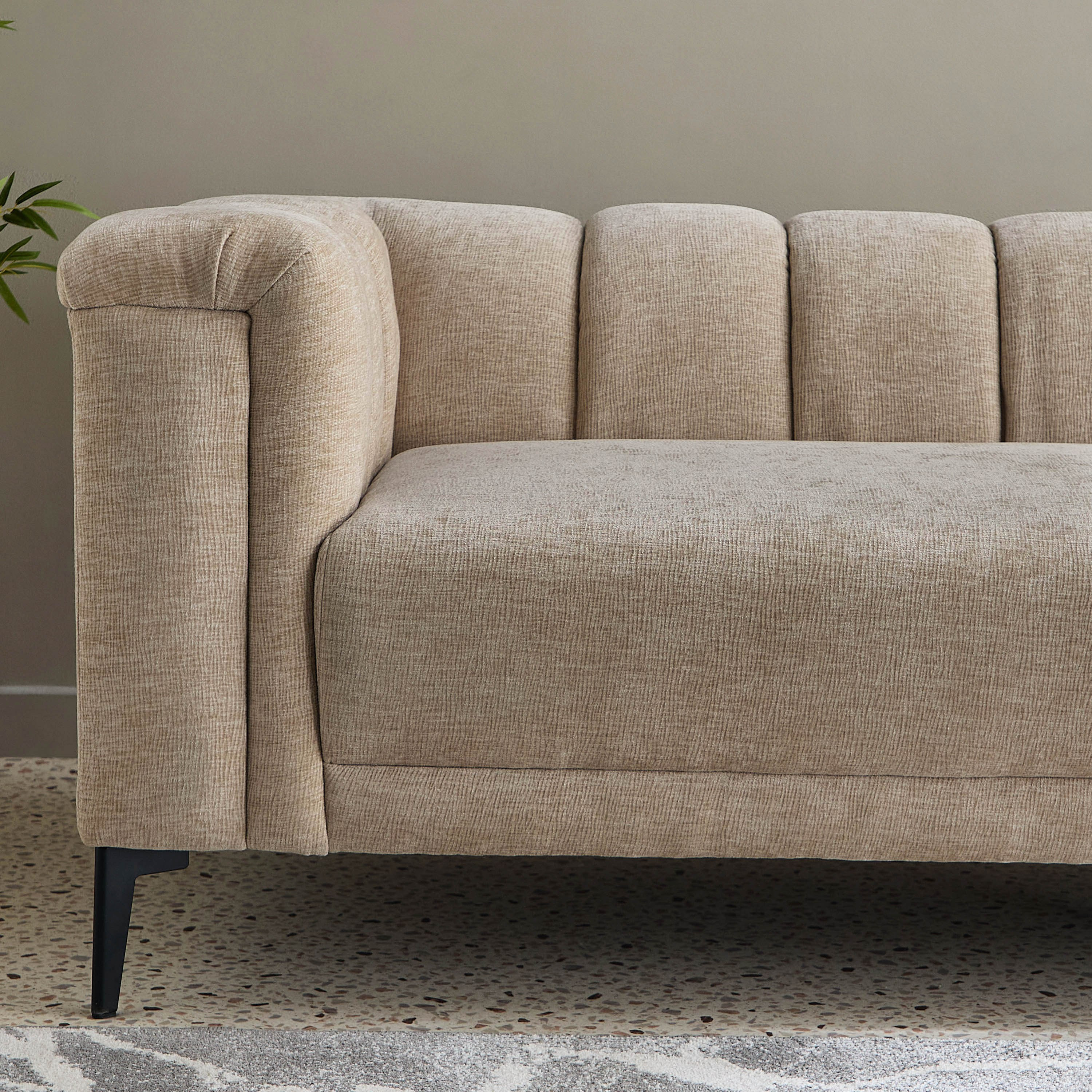 Nantes 3-Seater Fabric Sofa with 4 Cushions-hbxlivingroom-sofasandarmchairs-sofas-image-4