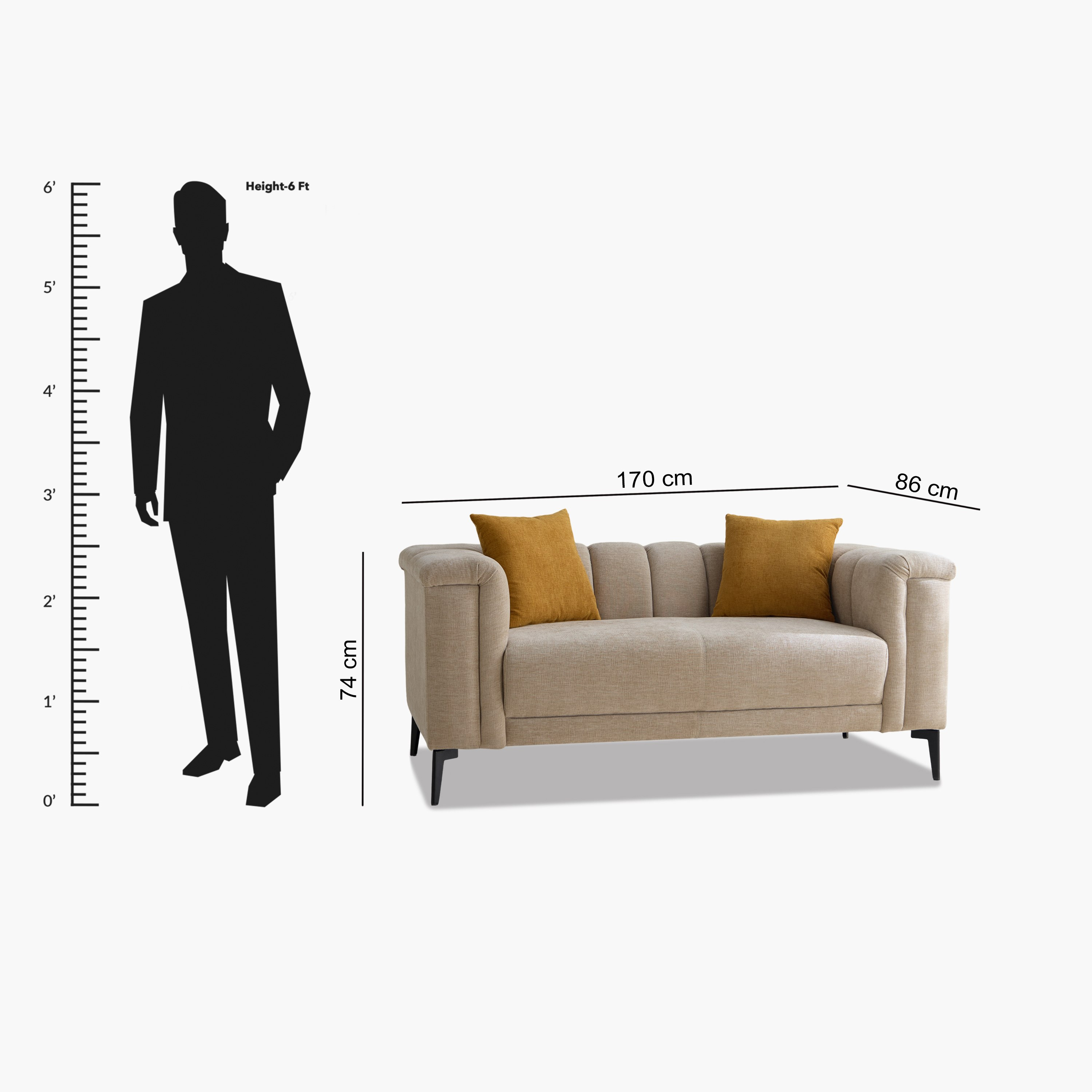 Nantes 2-Seater Fabric Sofa with 2 Cushions-hbxlivingroom-sofasandarmchairs-sofas-image-11