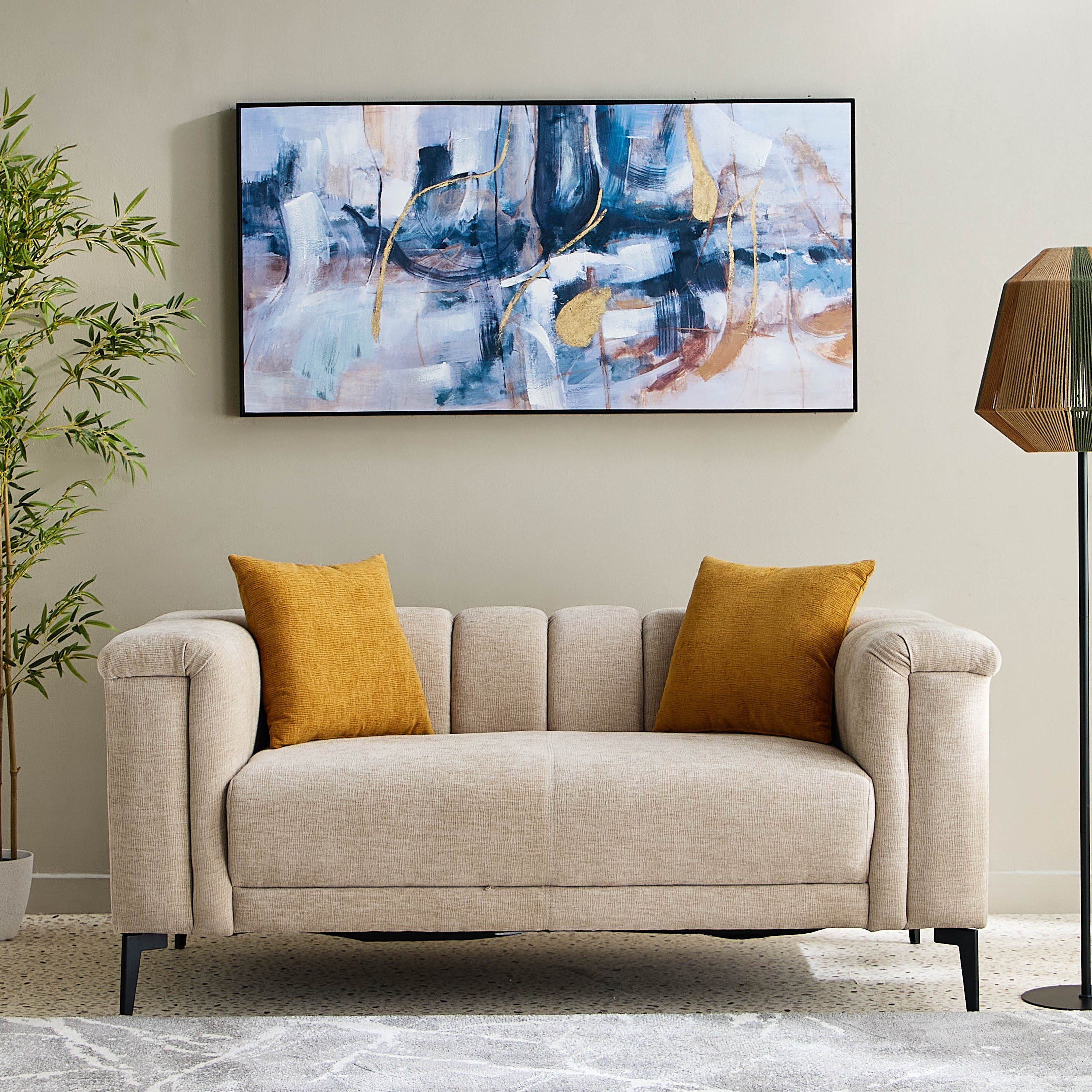 Nantes 2-Seater Fabric Sofa with 2 Cushions-hbxlivingroom-sofasandarmchairs-sofas-image-2