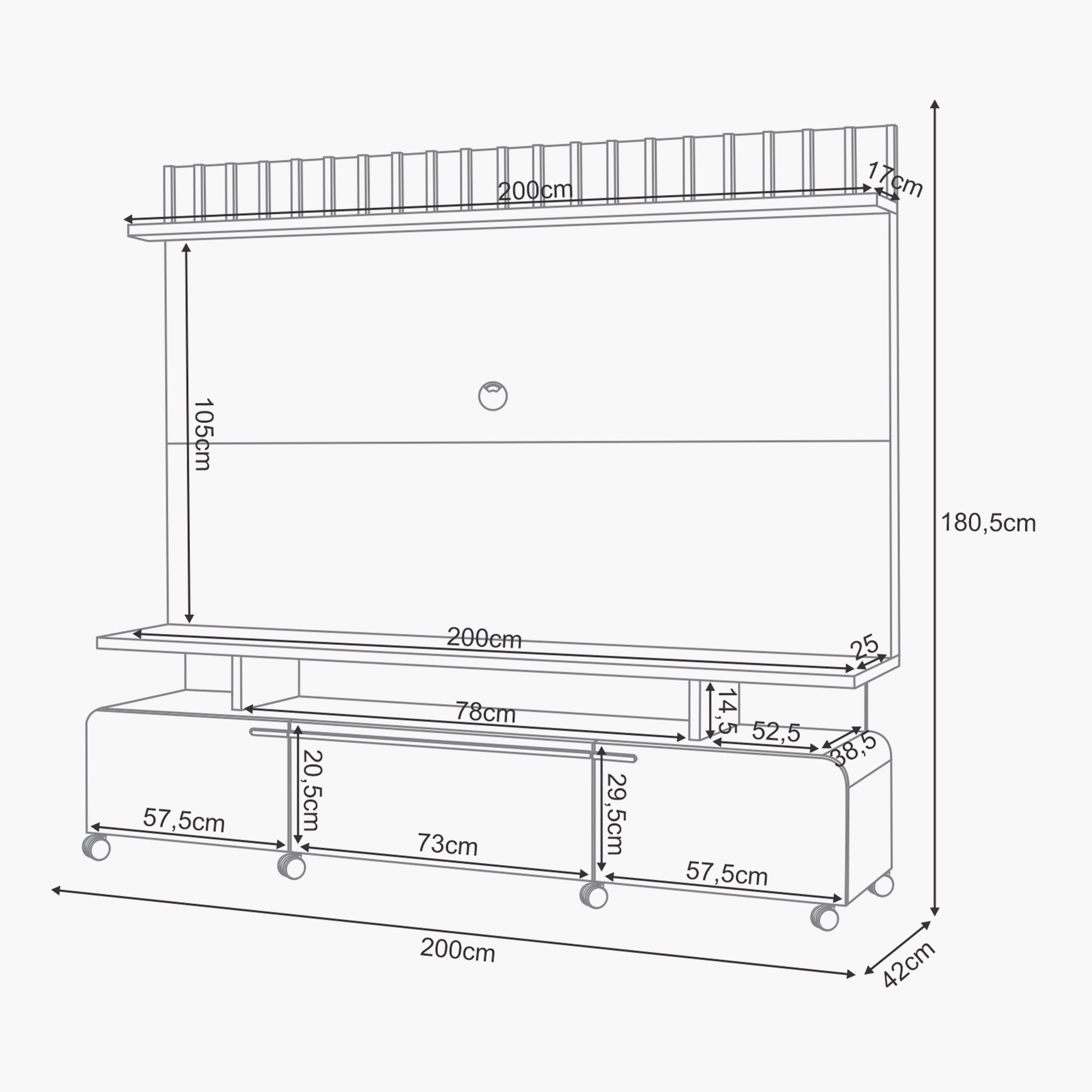 وحدة حائط للتلفزيونات حتى 70 بوصة من نانتس-hbxlivingroom-mediaunitsandstorage-wallunits-image-8