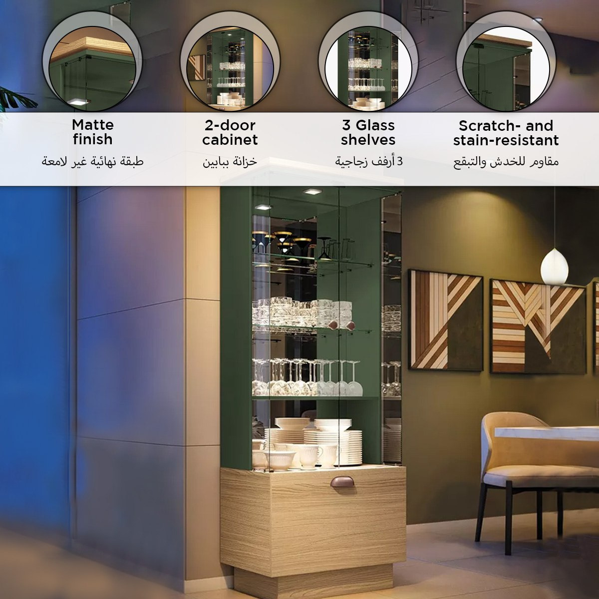 Aura Glass Door Curio Cabinet-hbxfurniture-diningroom-barcountersandbarstools-image-7