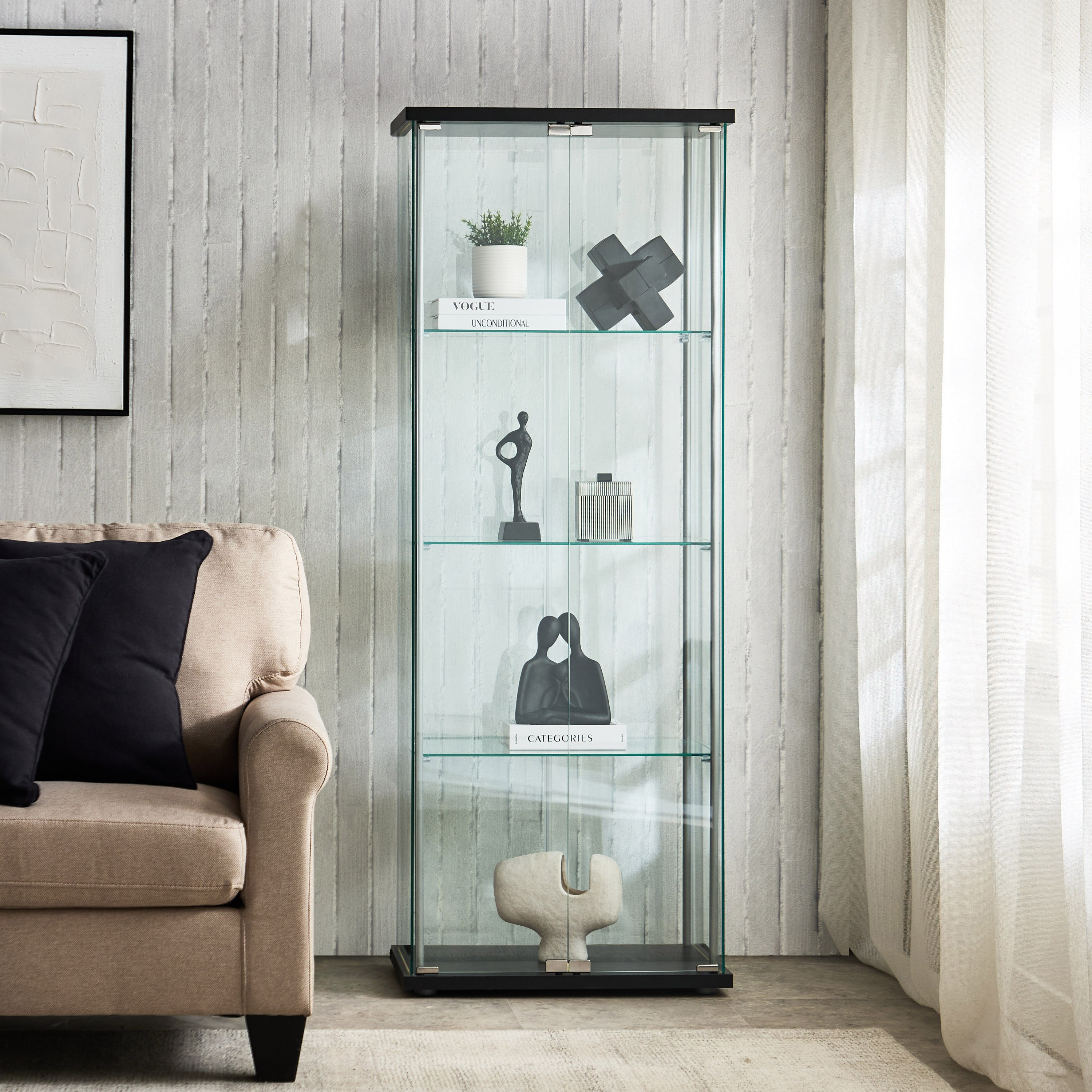 وحدة عرض زجاج ببابين و3 رفوف من دوفر-hbxfurniture-diningroom-barcountersandbarstools-image-8