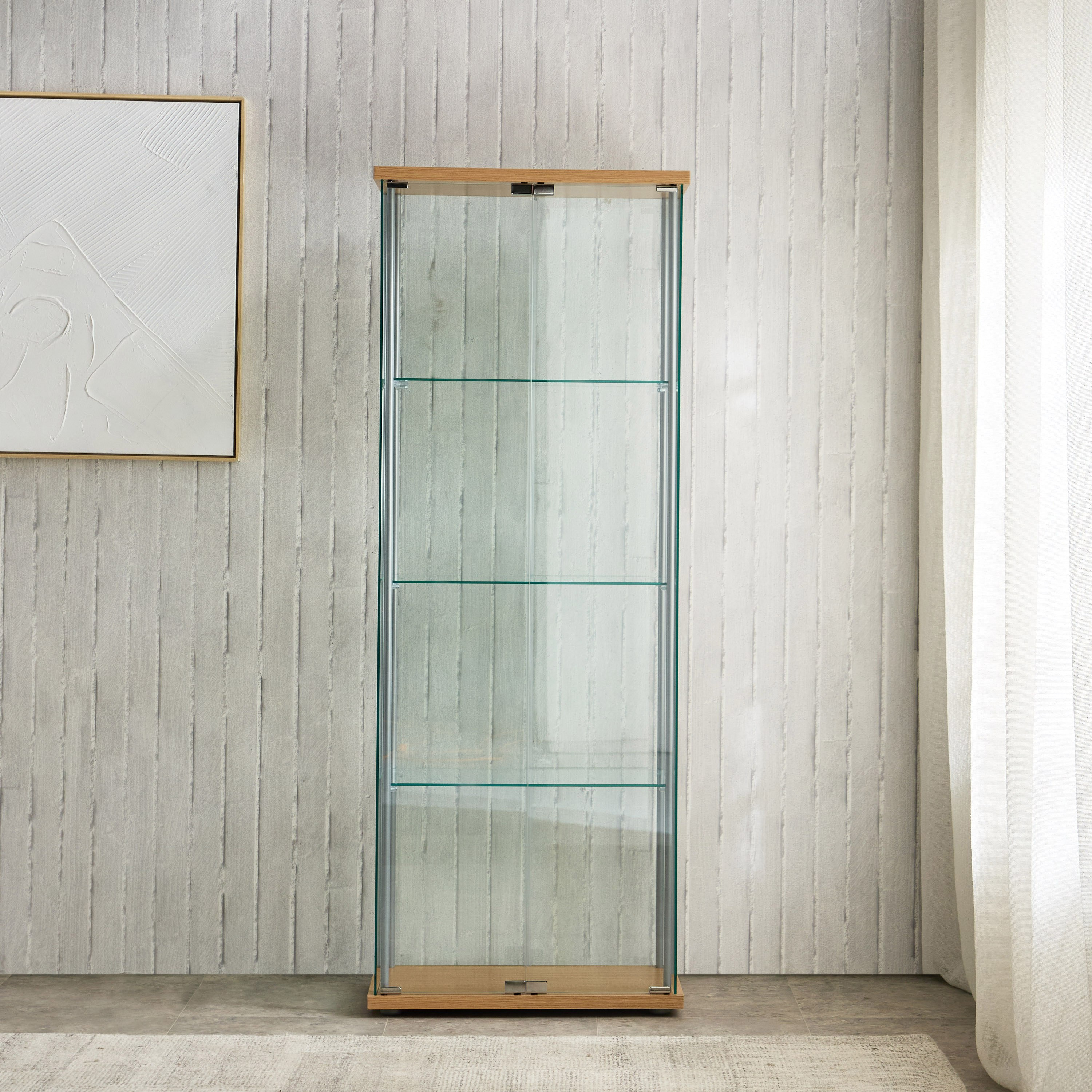 Dover Curio Cabinet with 2 Doors and 3 Shelf-hbxfurniture-diningroom-barcountersandbarstools-image-2