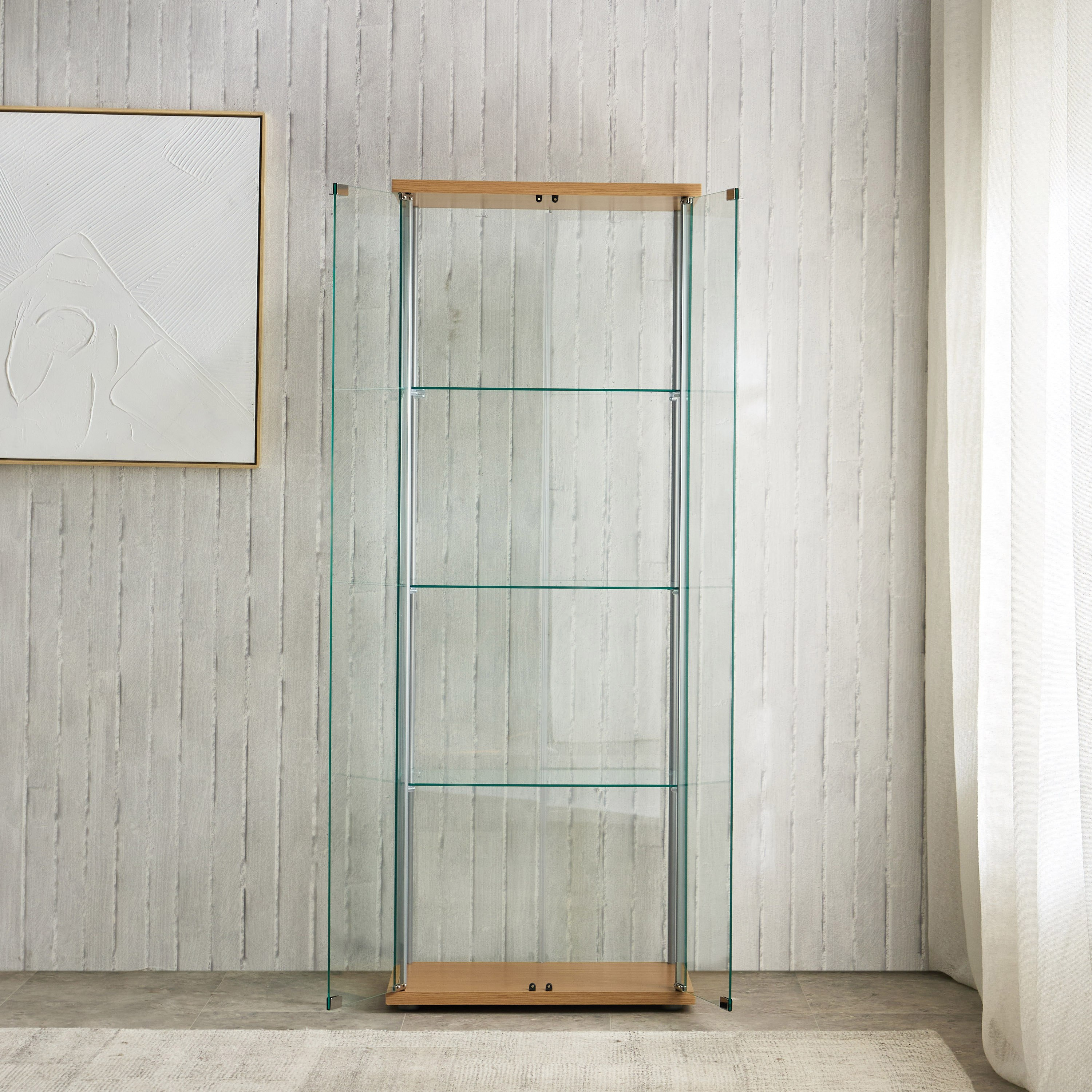 Dover Curio Cabinet with 2 Doors and 3 Shelf-hbxfurniture-diningroom-barcountersandbarstools-image-3